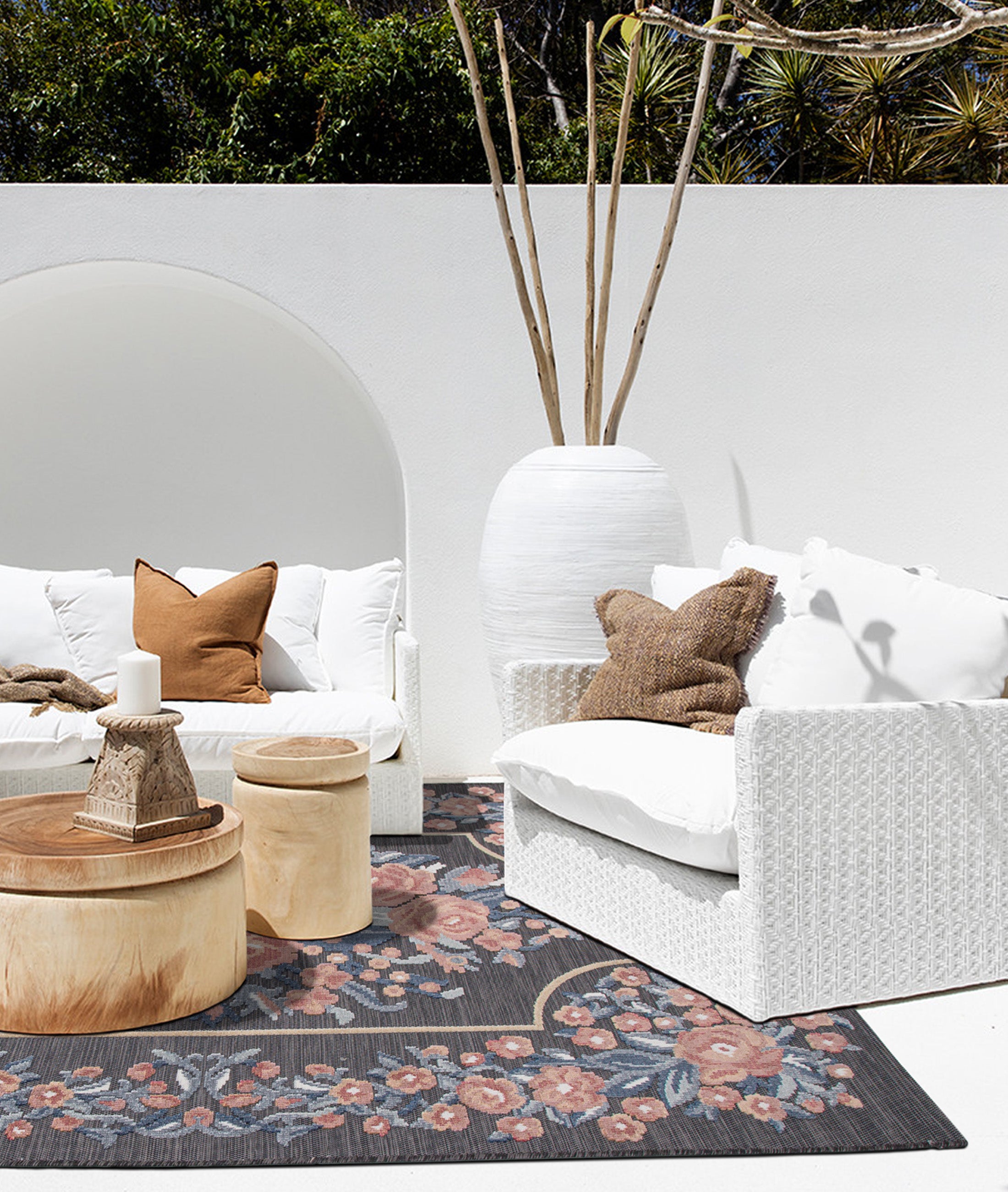 Koza Garden Multi Halı Kilim Balkon Teras Bahçe Salon Koridor Makine Halısı 65306