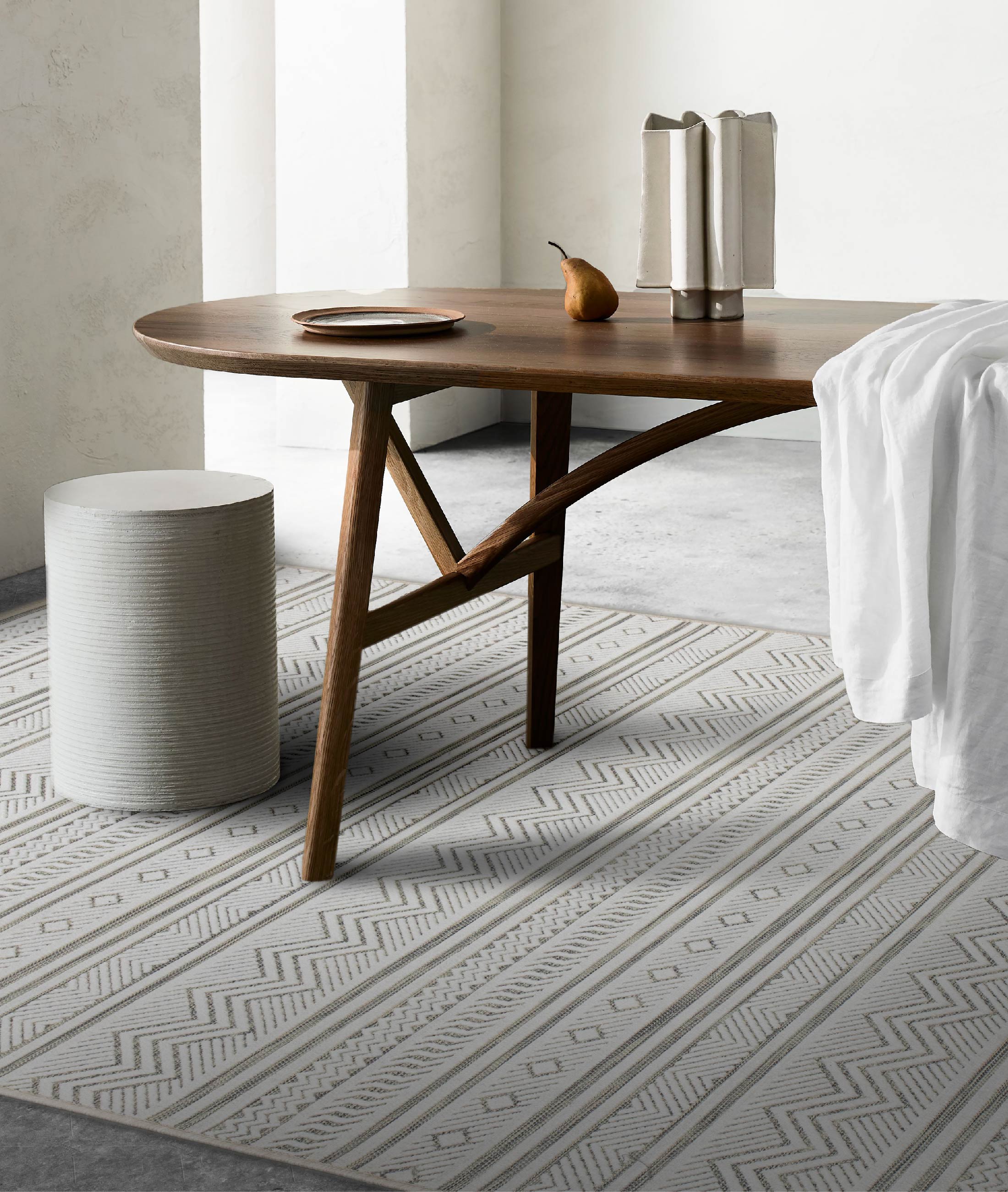 Koza Meridyen Gri Halı Kilim Balkon Teras Bahçe Salon Koridor Makine Halısı 65294