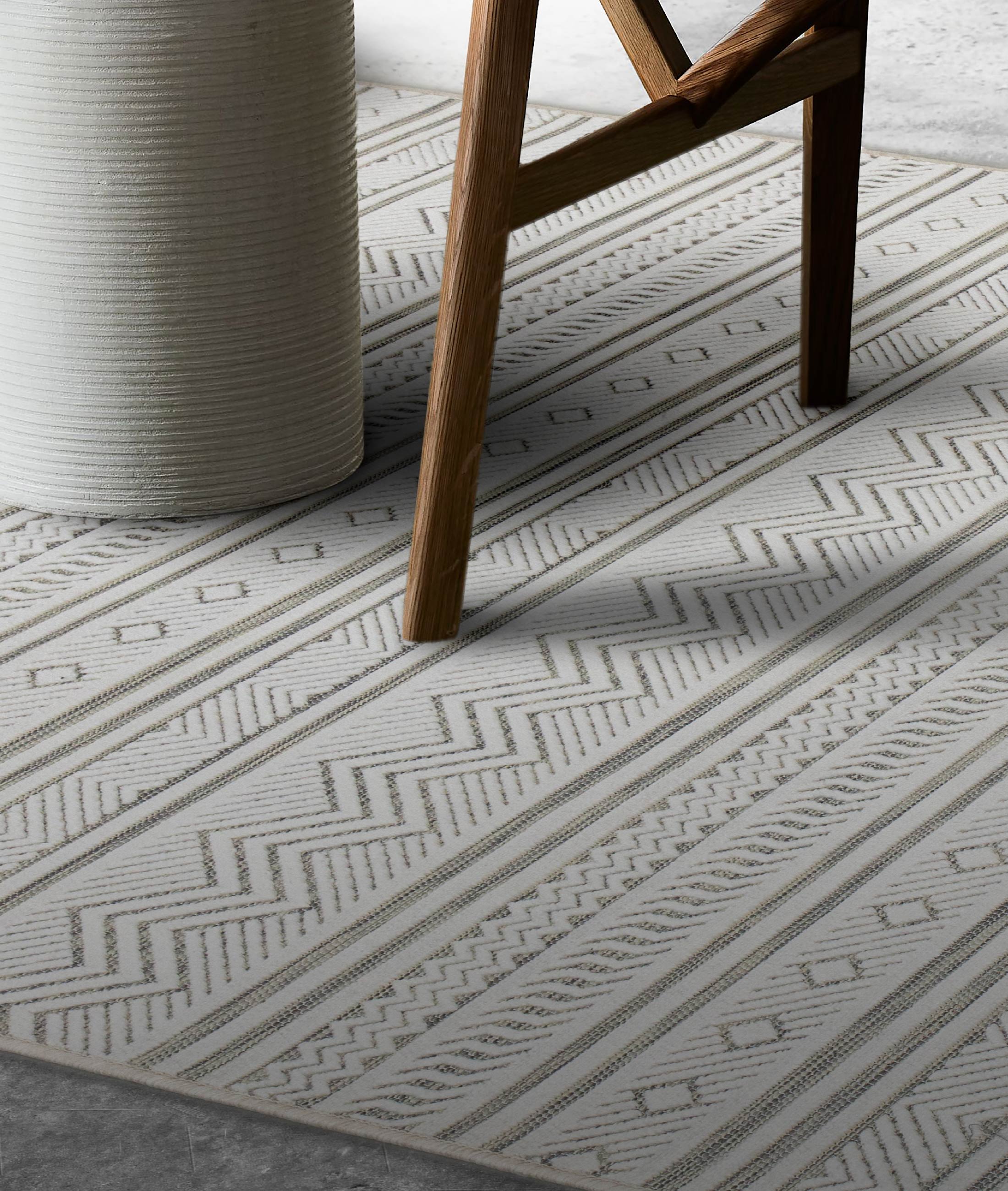 Koza Meridyen Gri Halı Kilim Balkon Teras Bahçe Salon Koridor Makine Halısı 65294