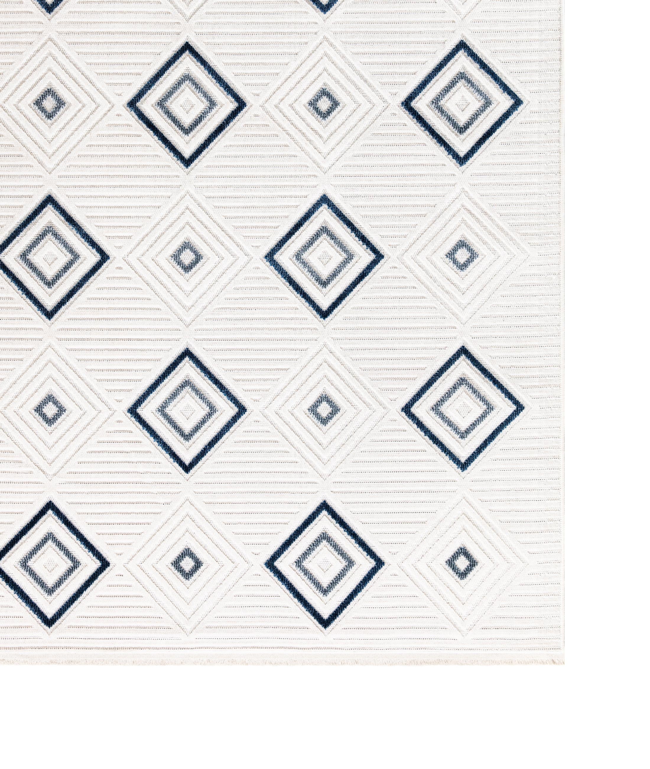 Koza Meridyen Mavi Halı Kilim Balkon Teras Bahçe Salon Koridor Makine Halısı 65300