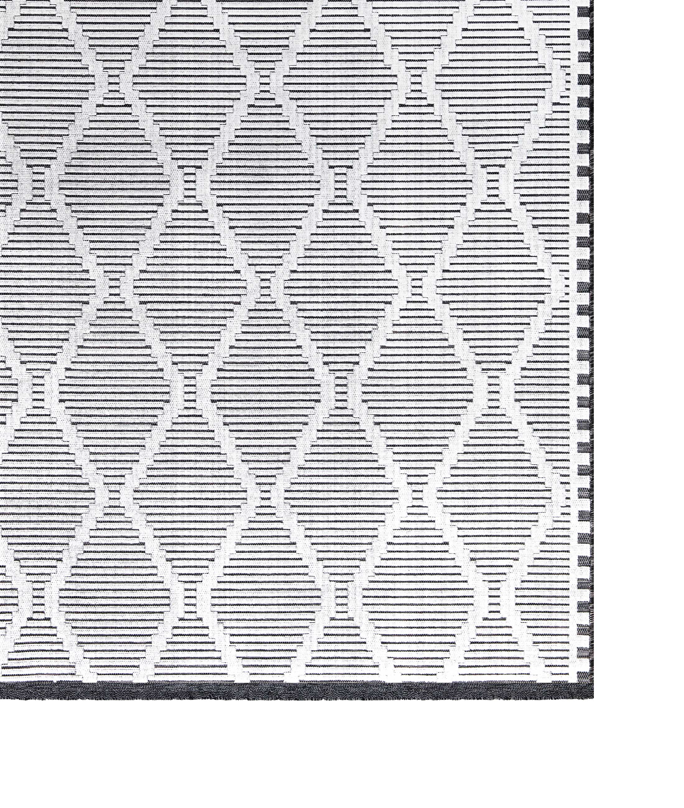Koza Meridyen Siyah Halı Kilim Balkon Teras Bahçe Salon Koridor Makine Halısı 65296