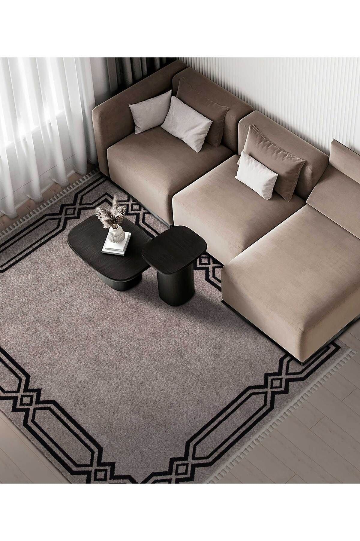 Koza Premium Amour Vizon Halı Salon Oturma Odası Yatak Odası Koridor Makine Halısı 53071