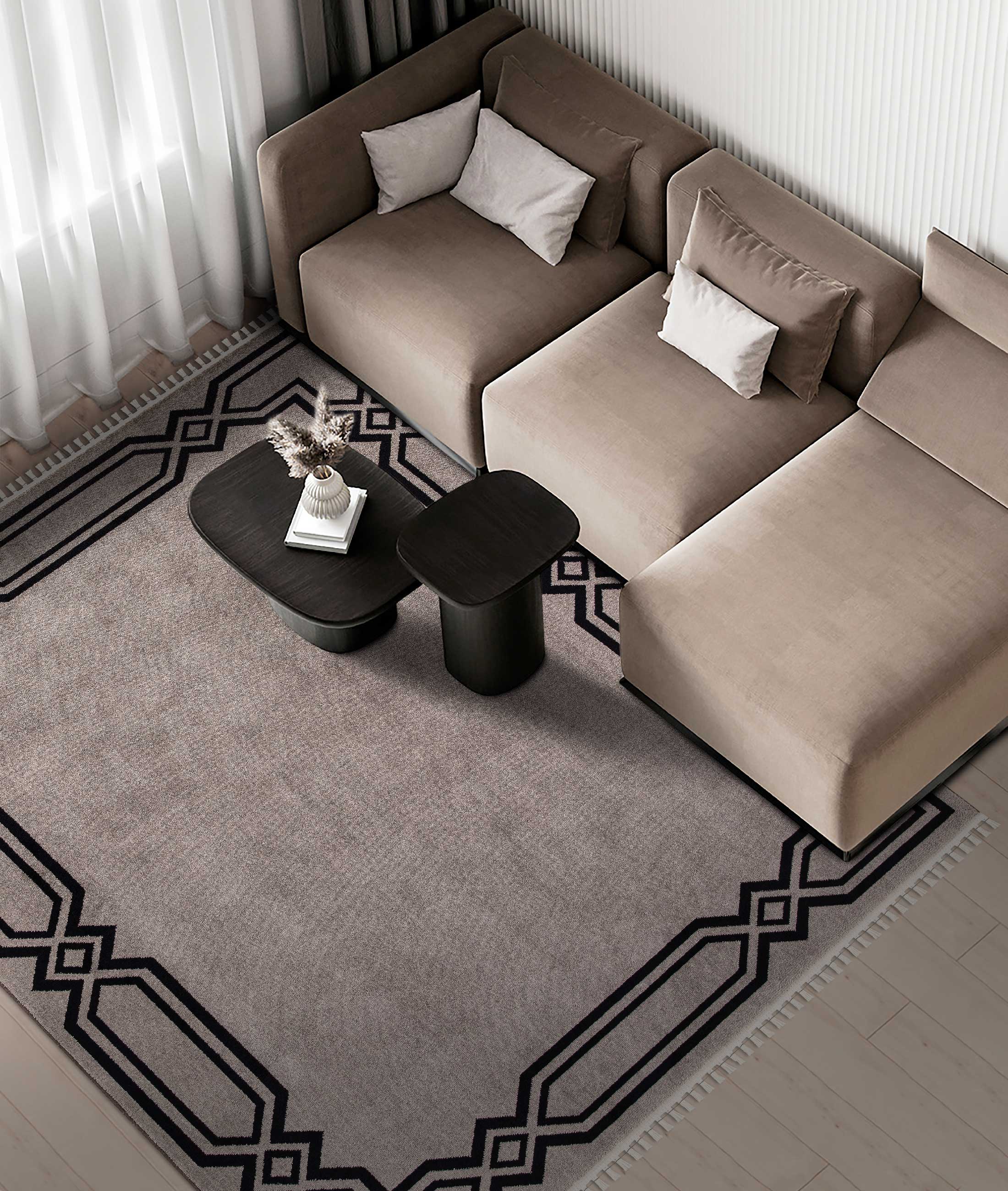 Koza Premium Amour Vizon Halı Salon Oturma Odası Yatak Odası Koridor Makine Halısı 53071