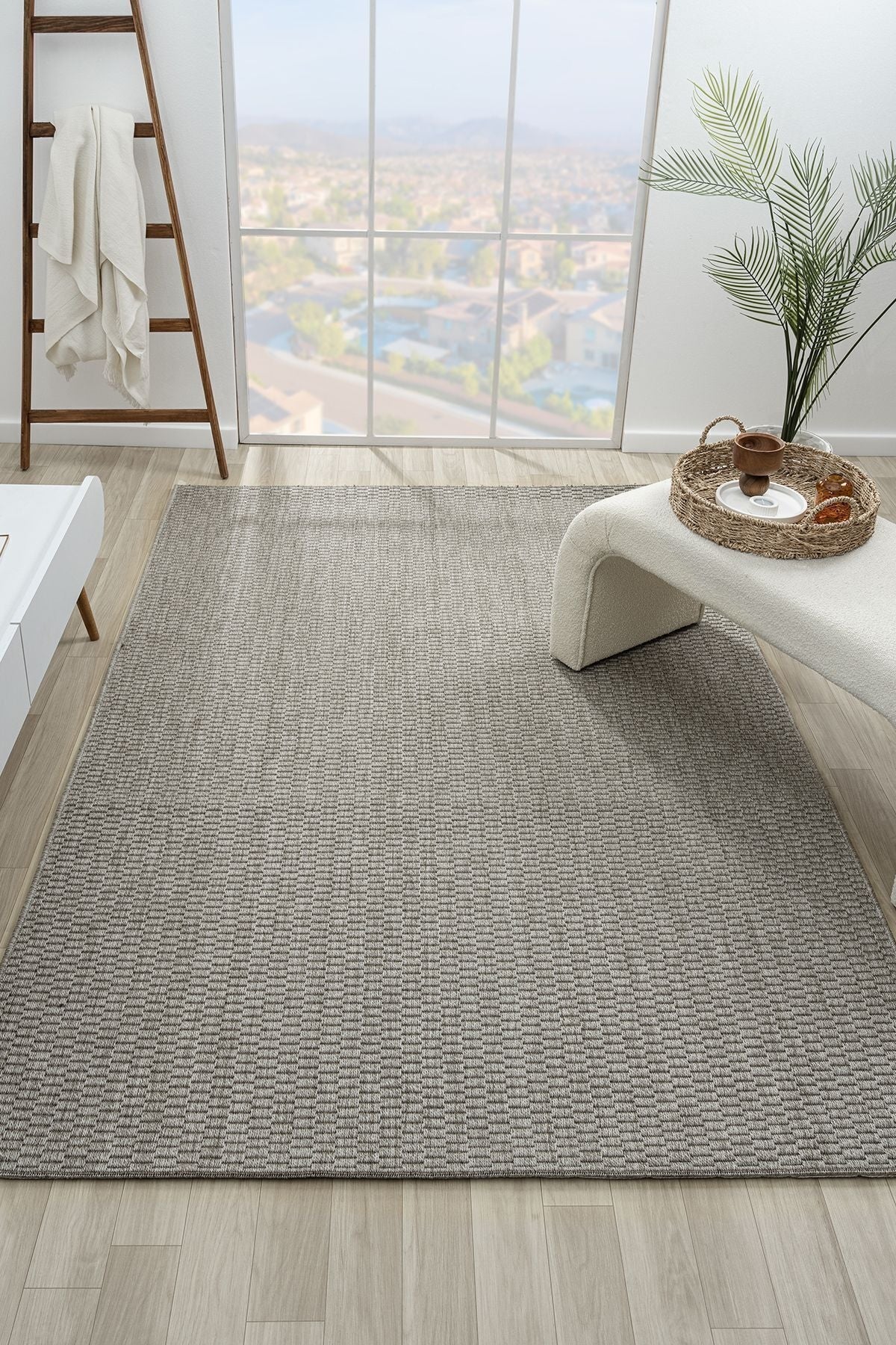 Koza Premium Sahara Gri Halı B3795D Salon Oturma Odası Yatak Odası Koridor Makine Halısı