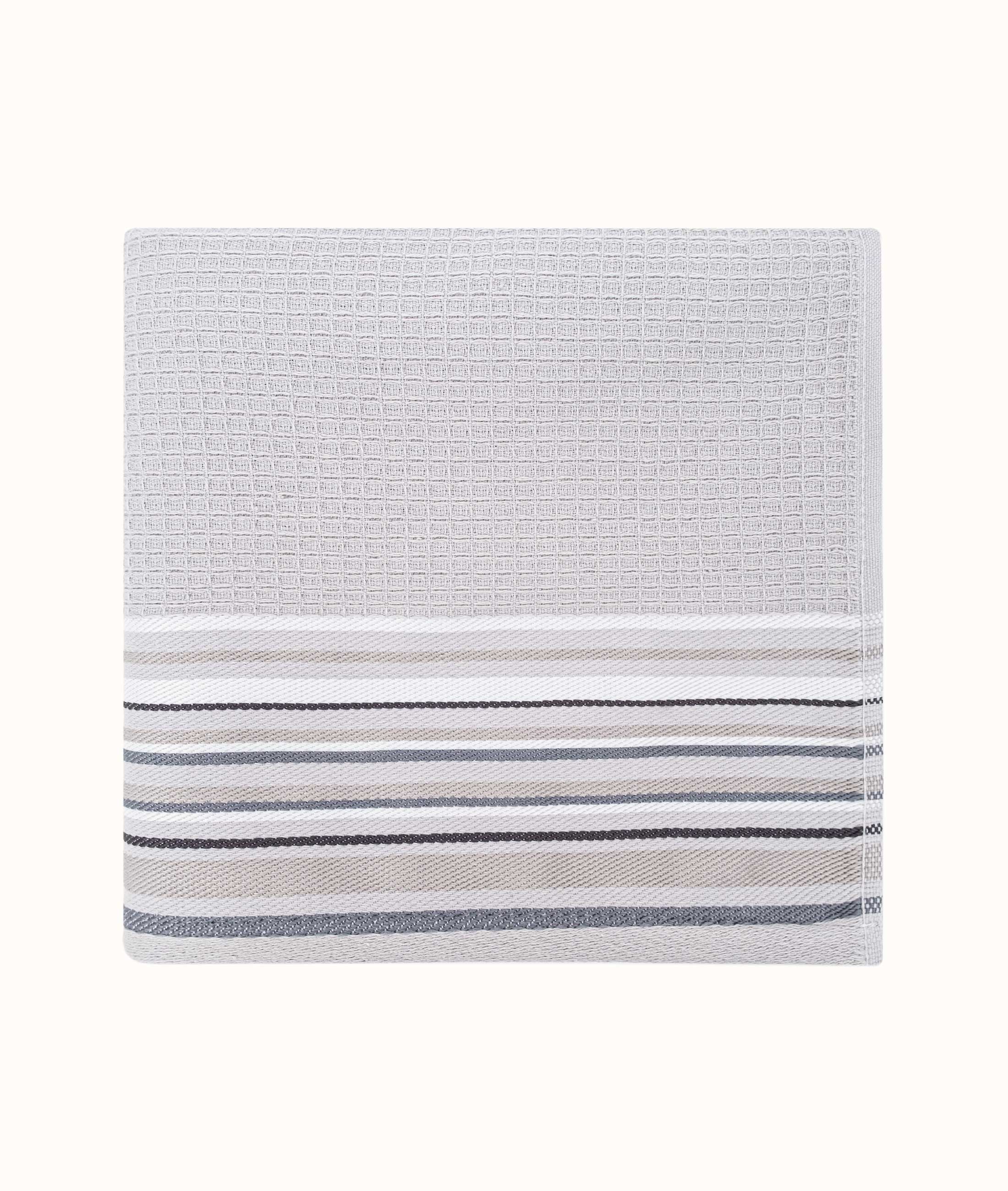 Limira 2'li Gri Çeyiz Havlu Seti 50x90-70x140 2257