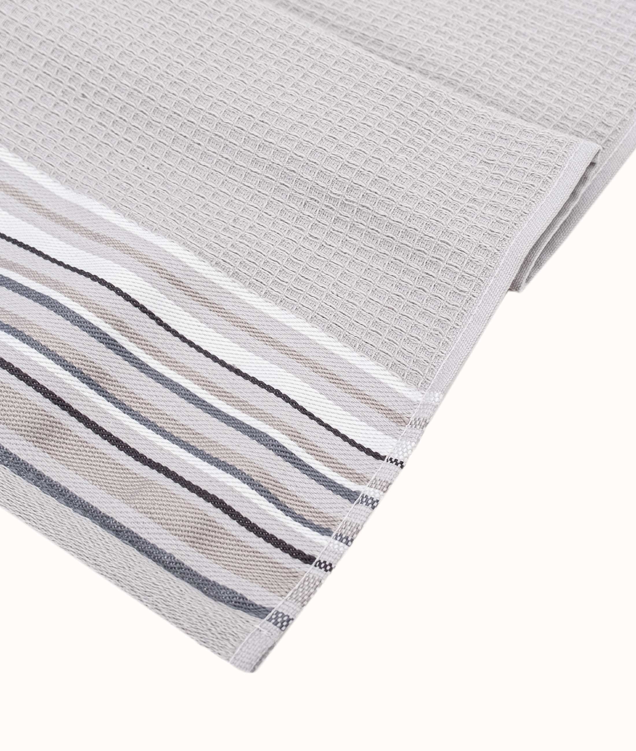 Limira 2'li Gri Çeyiz Havlu Seti 50x90-70x140 2257