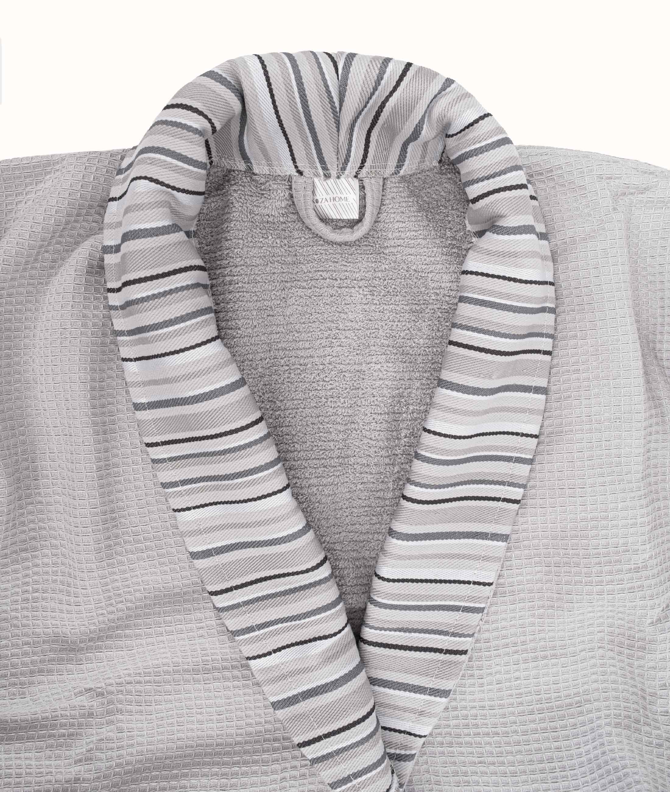 Limira 2'li Set Gri Pamuk 1 Bornoz L-XL 1 Çeyiz Havlu 50x90 2237