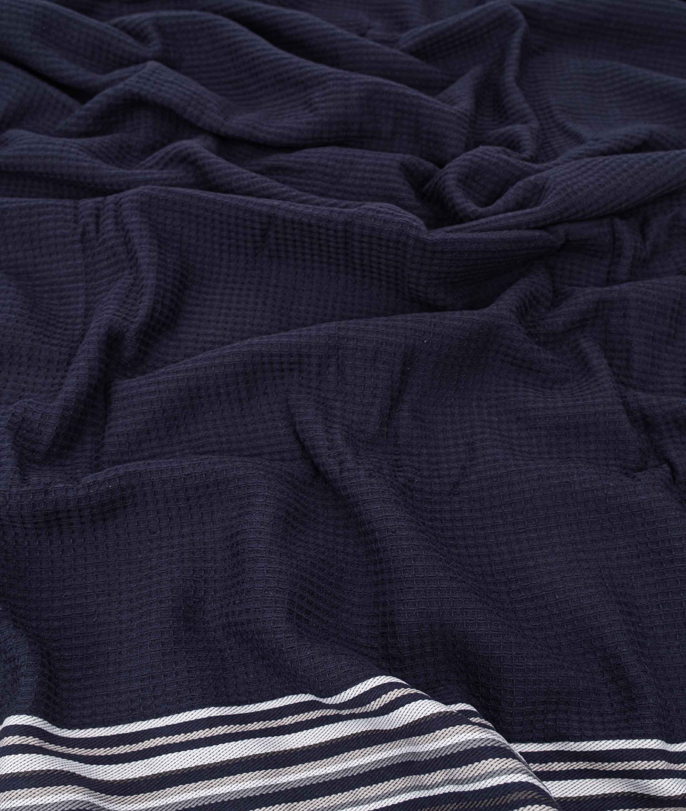 Limira 2'li Set Lacivert Pamuk 1 Bornoz L-XL 1 Çeyiz Havlu 50x90 2236