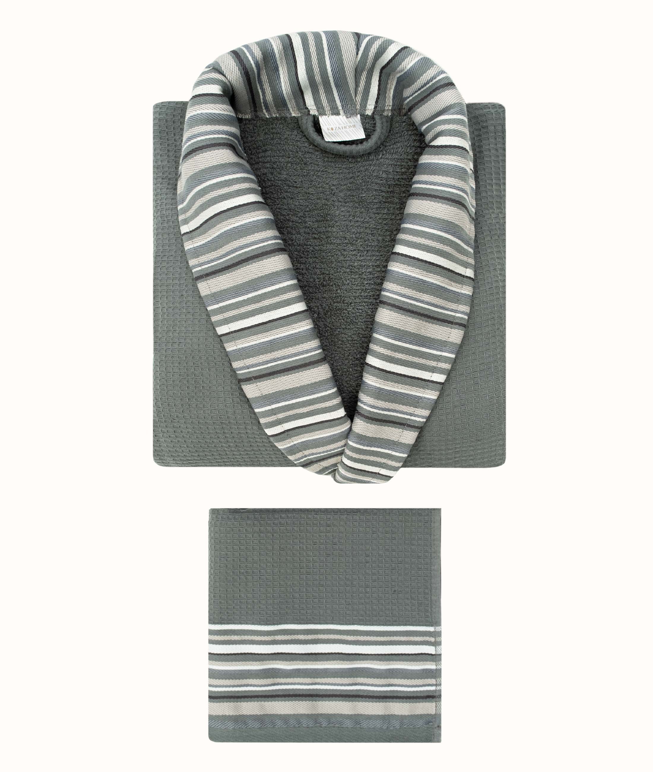 Limira 2'li Set Yeşil Pamuk 1 Bornoz L-XL 1 Çeyiz Havlu 50x90 2235