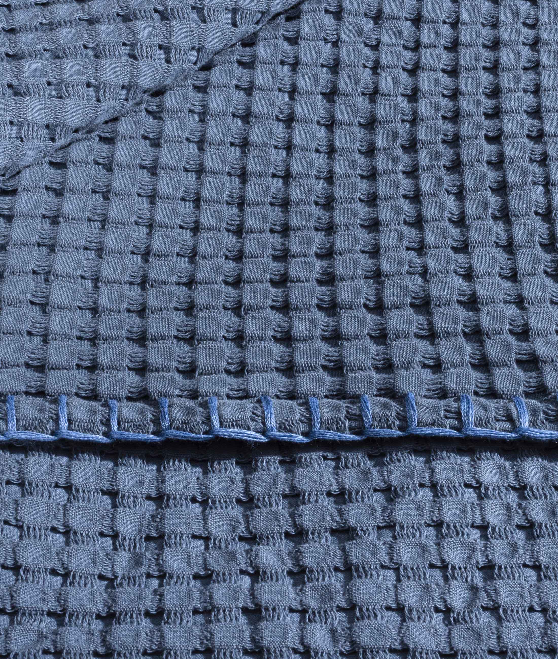 Mare %100 Pamuklu Mavi Waffle Pike Çift Kişilik 230x245 7500A