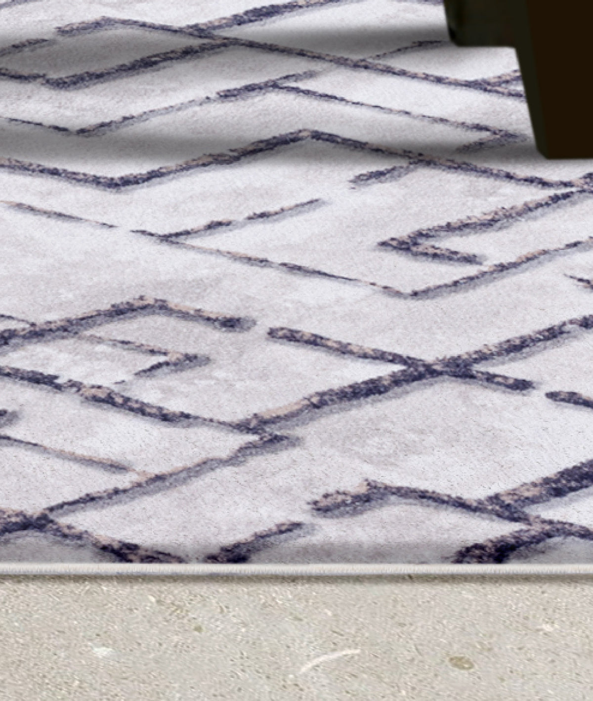 Maze Link Bakır Desenli Peluş Halı 7455