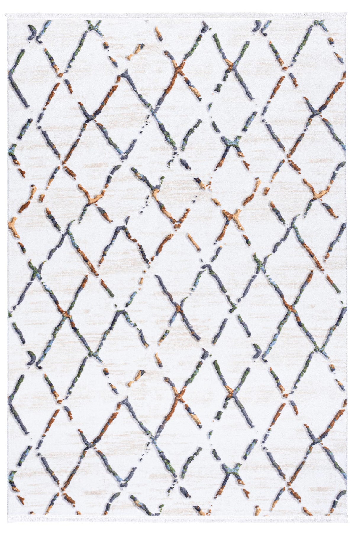 Maze Tile Toprak Desenli Peluş Halı 7453