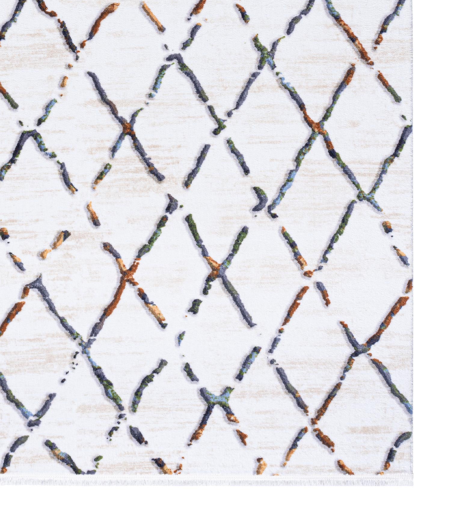 Maze Tile Toprak Desenli Peluş Halı 7453