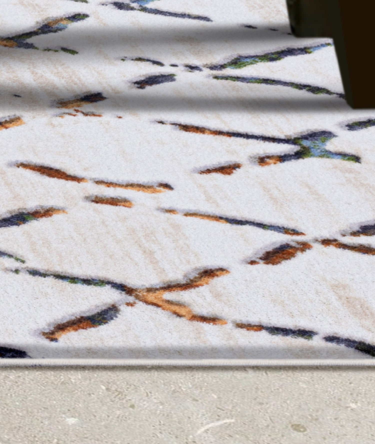 Maze Tile Toprak Desenli Peluş Halı 7453