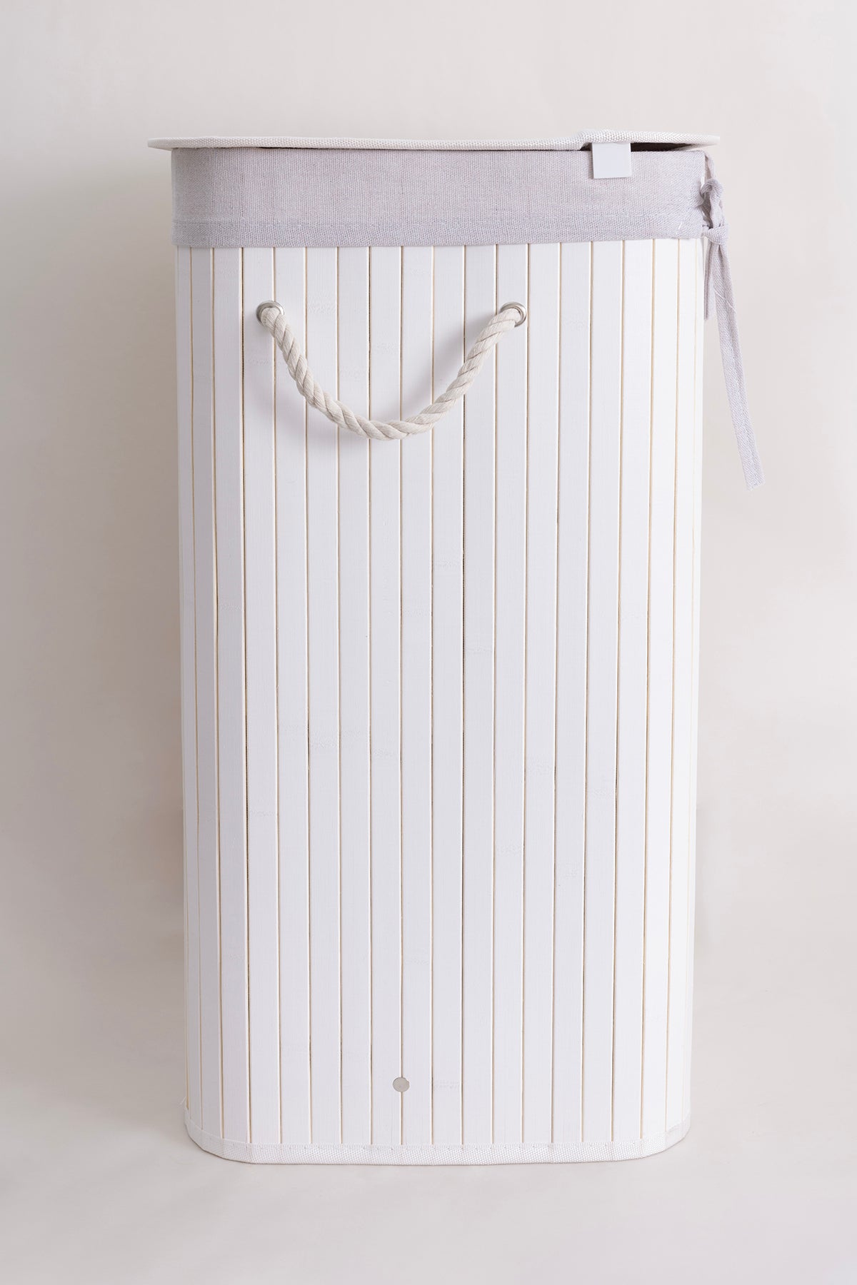 Meander Beyaz Bambu Çamaşır Sepeti 35x61 72Lt 5114