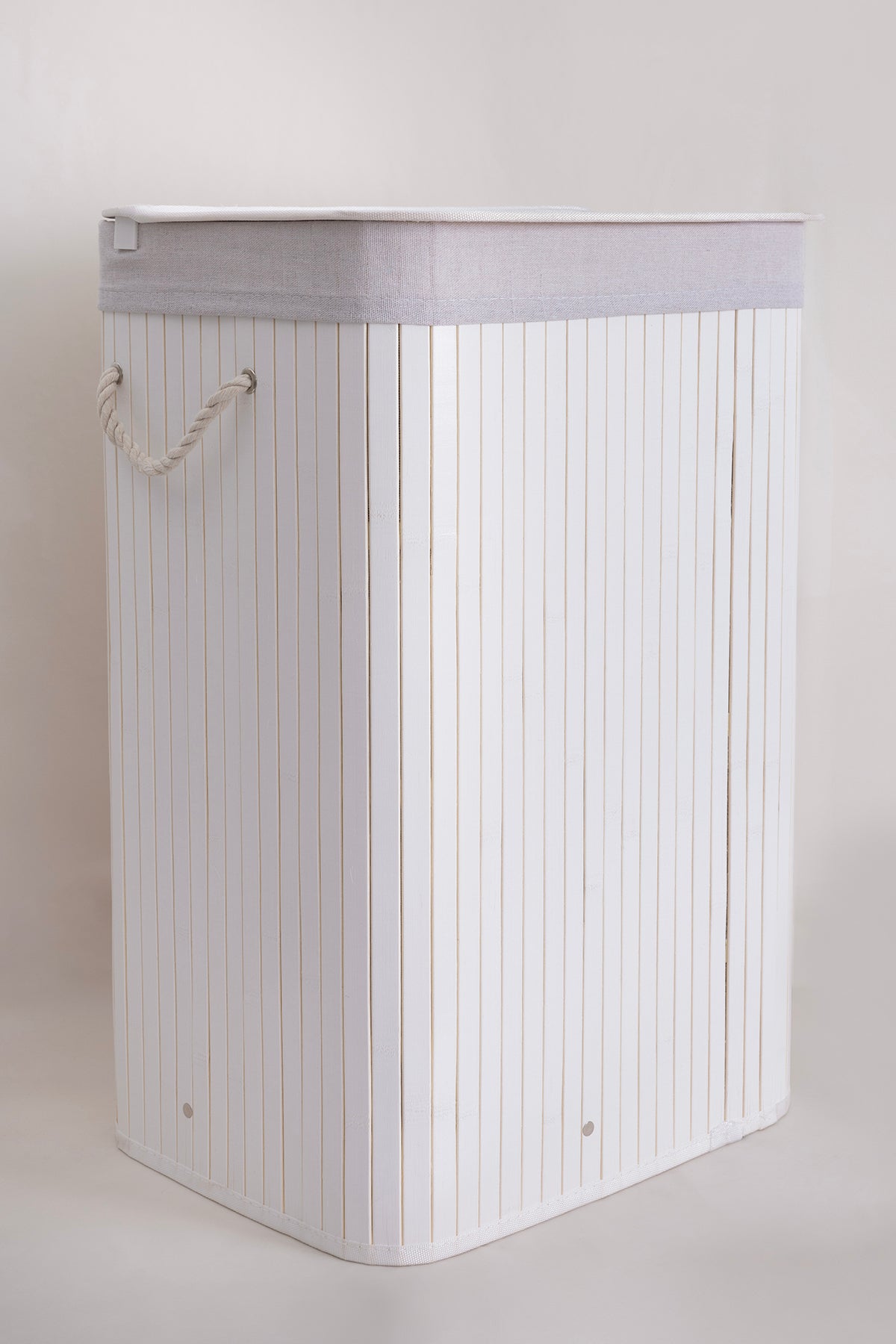 Meander Beyaz Bambu Çamaşır Sepeti 35x61 72Lt 5114