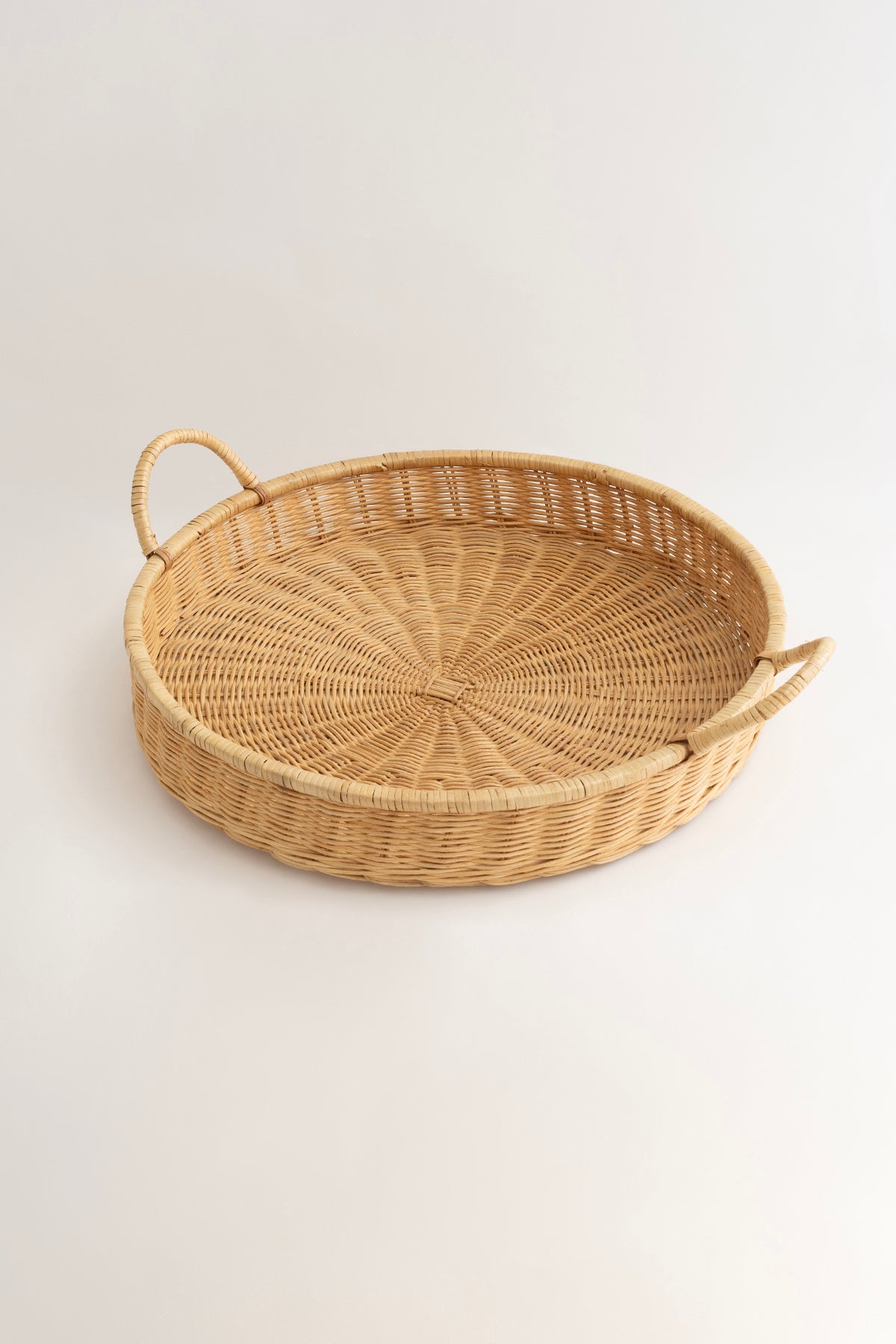 Meander Doğal Rattan Kulplu Tepsi 35x5x10 cm 4582