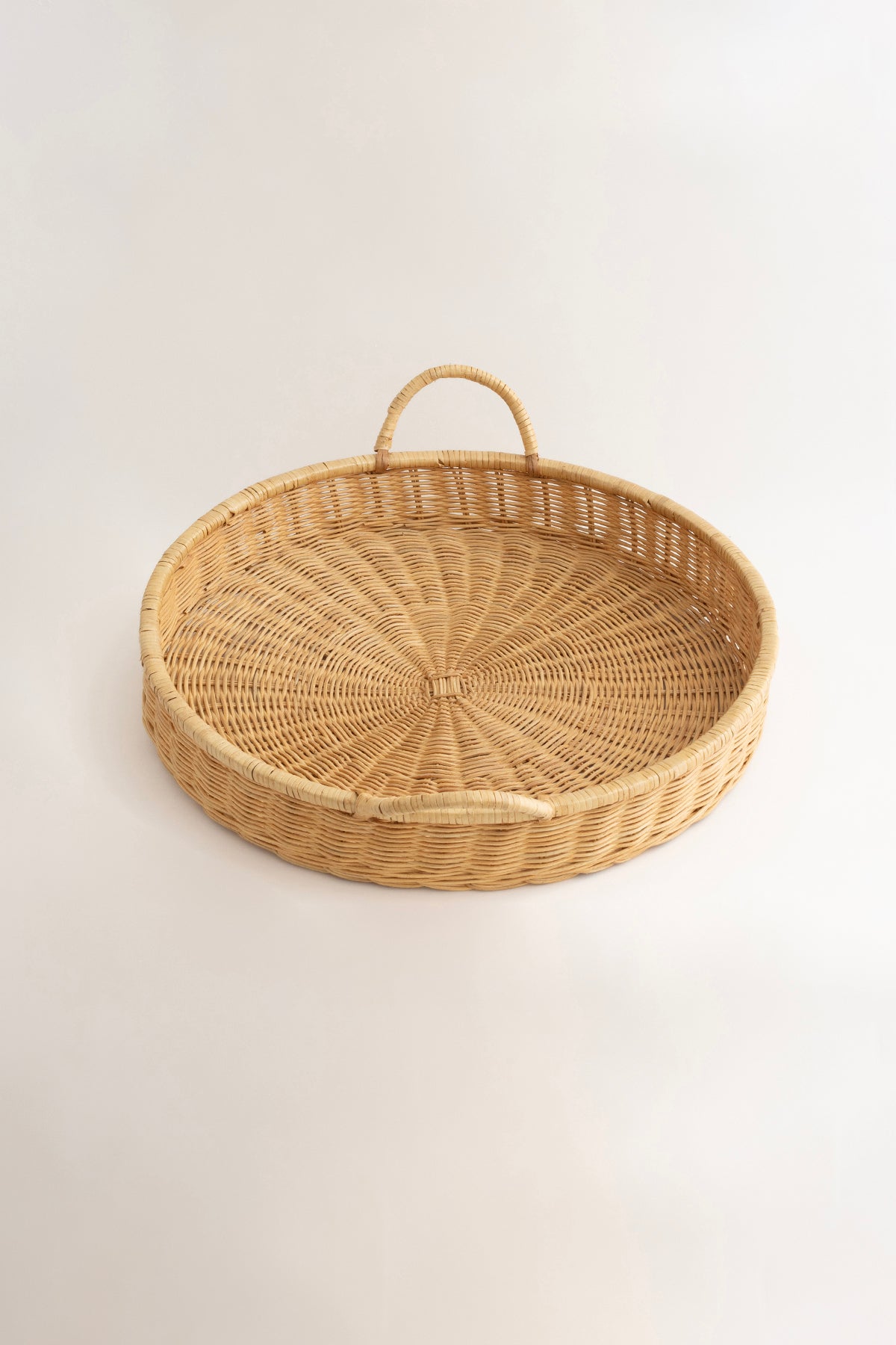 Meander Doğal Rattan Kulplu Tepsi 35x5x10 cm 4582