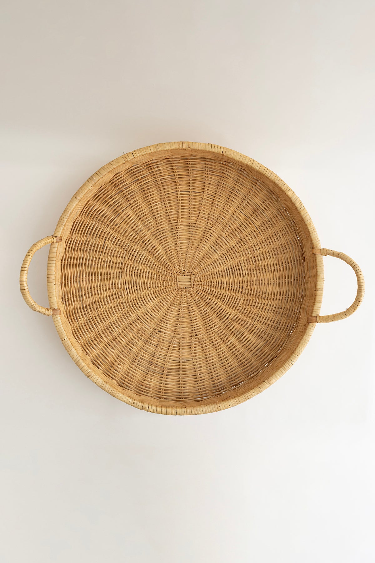 Meander Doğal Rattan Kulplu Tepsi 35x5x10 cm 4582