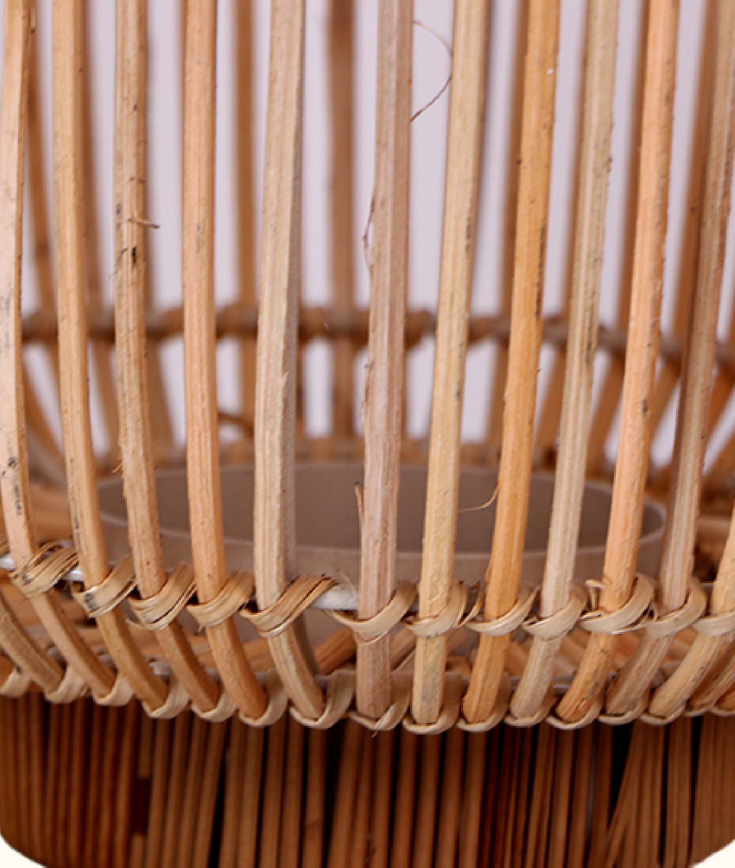 Meander El Yapımı Dekoratif Rattan Mumluk 28x50x70 8937