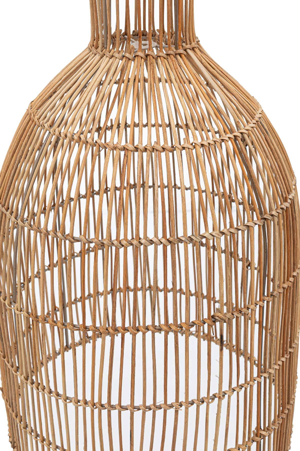 Meander El Yapımı Dekoratif Rattan Tekli Sarkıt Avize 35x120cm 8990