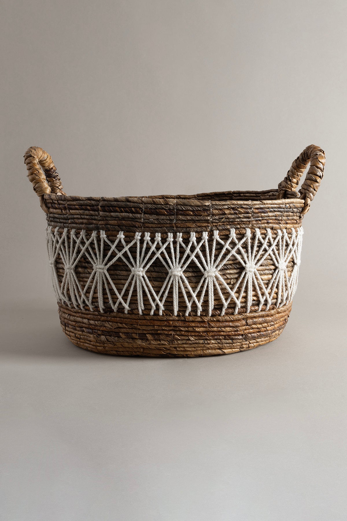 Meander Makrome Doğal El Yapımı Sepet 40x30x23 9069