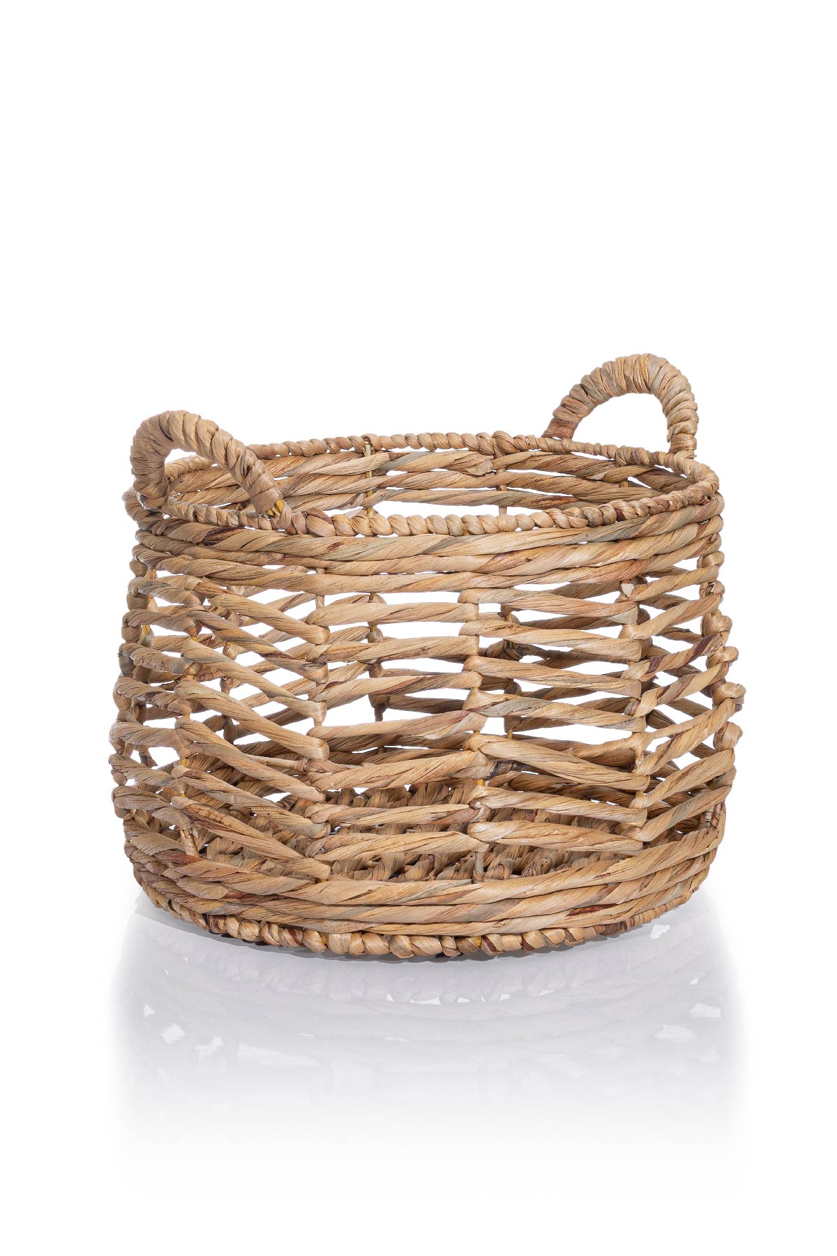 Meander Natural El Yapımı Rattan Örme Su Sümbülü Sepet 30x31cm 8851