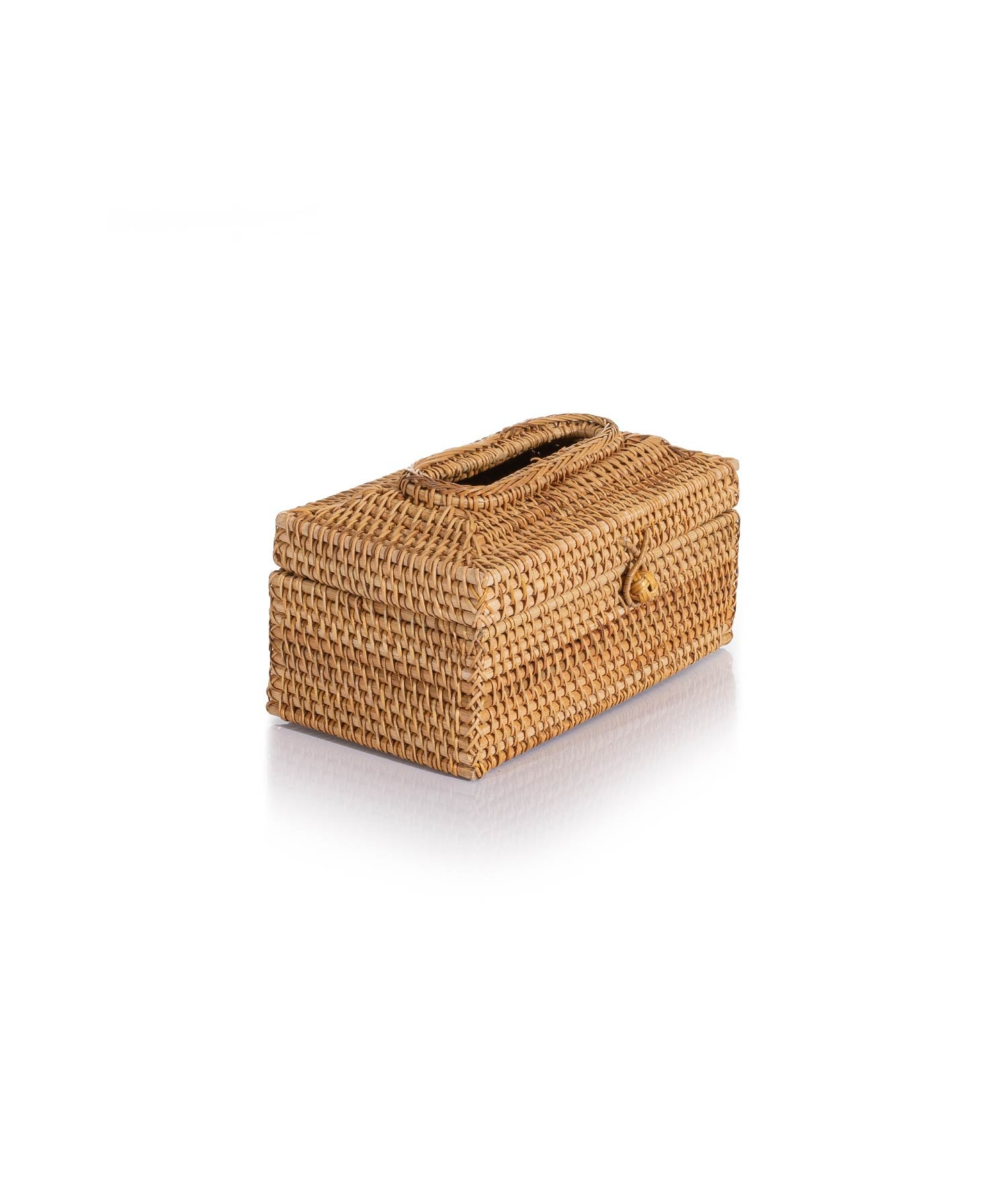 Meander Rattan El Yapımı Dikdörtgen Büyük Boy Peçetelik 23x12x11cm 8922