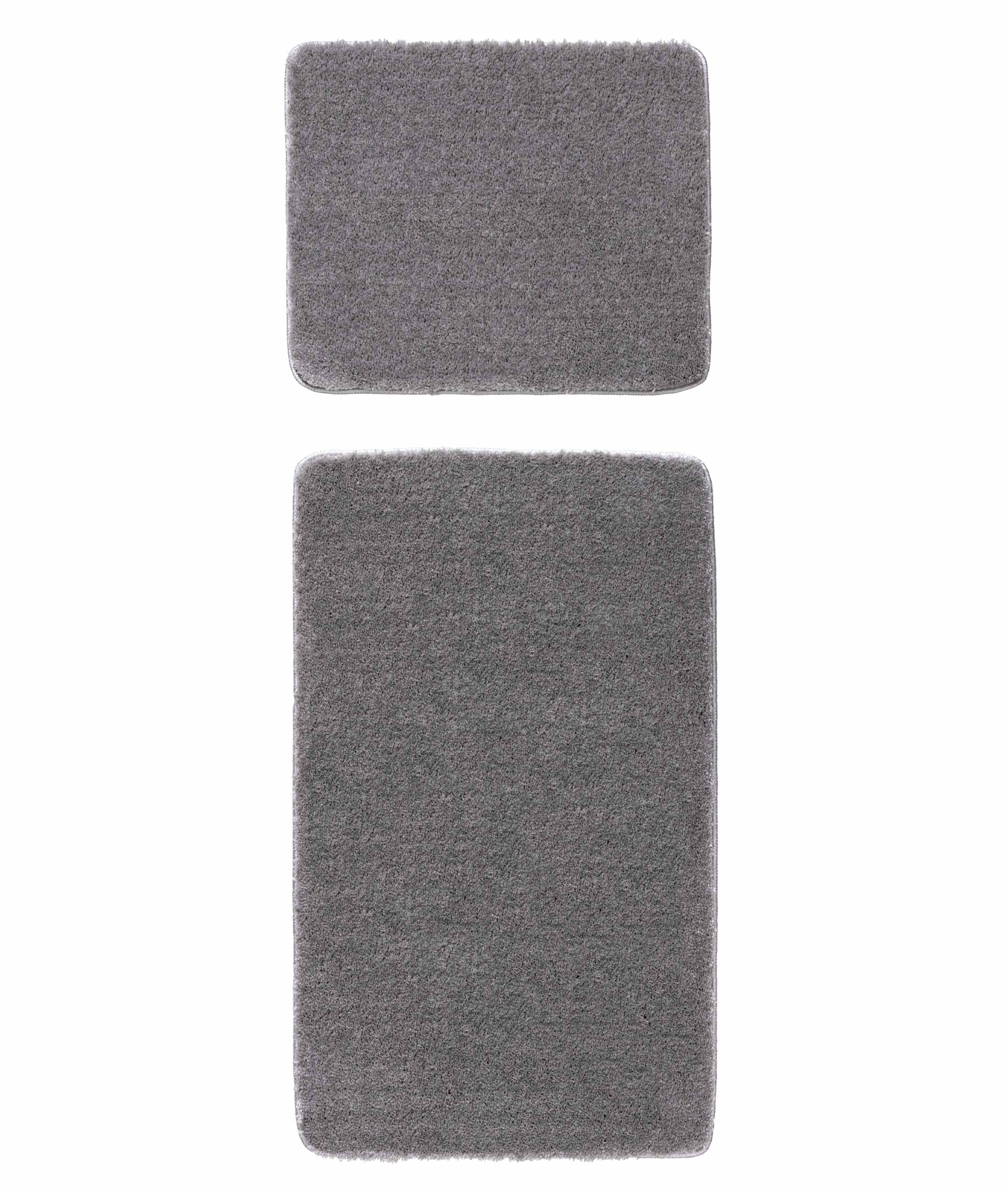Mino Kaydırmaz Taban Gri 2'li Banyo Paspası 60 x 100 - 50 x 60