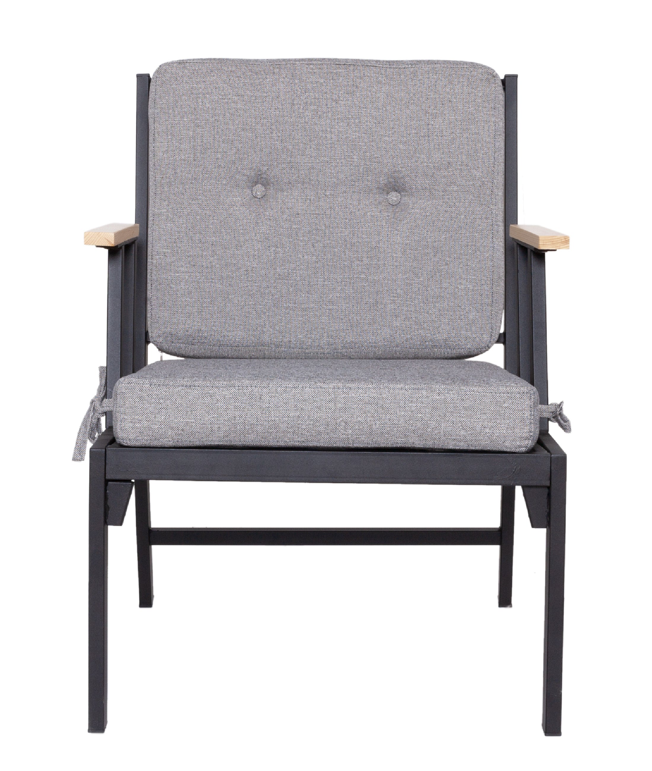 Mist Gri Tek Kişilik Bahçe Koltuğu Siyah İskelet 6003