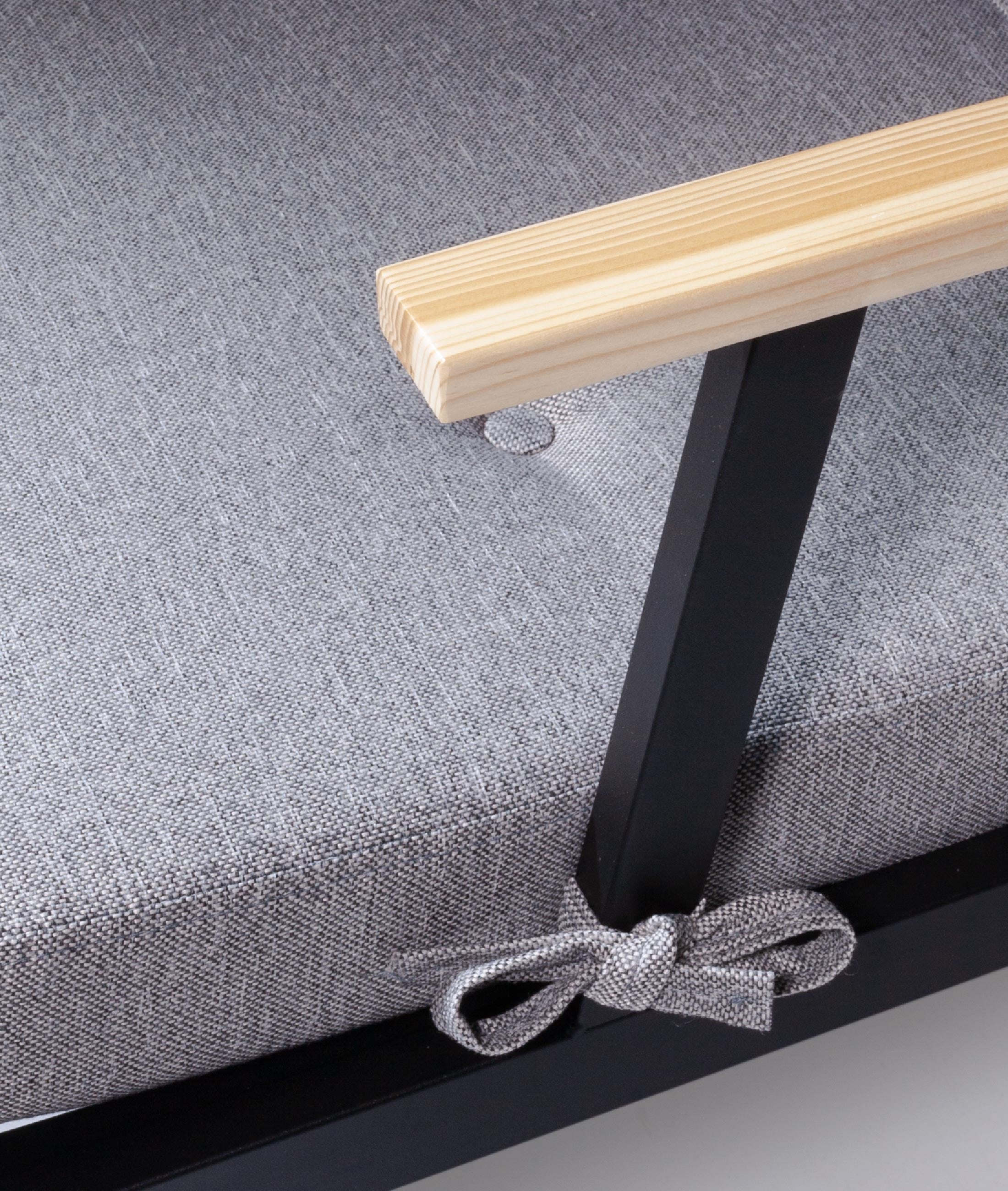 Mist Gri Tek Kişilik Bahçe Koltuğu Siyah İskelet 6003