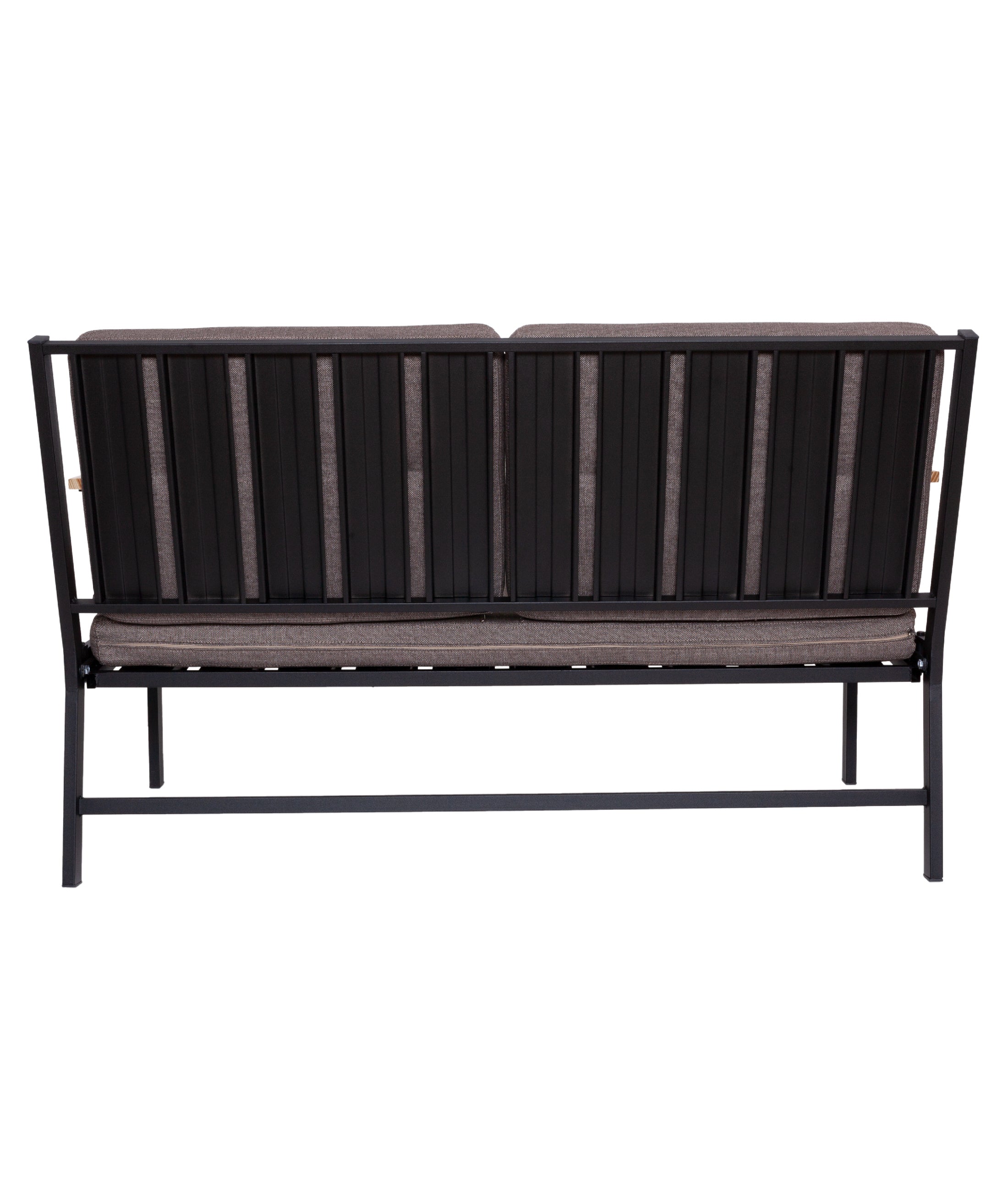 Mist Kahverengi Çift Kişilik Bahçe Koltuğu Siyah İskelet 6006