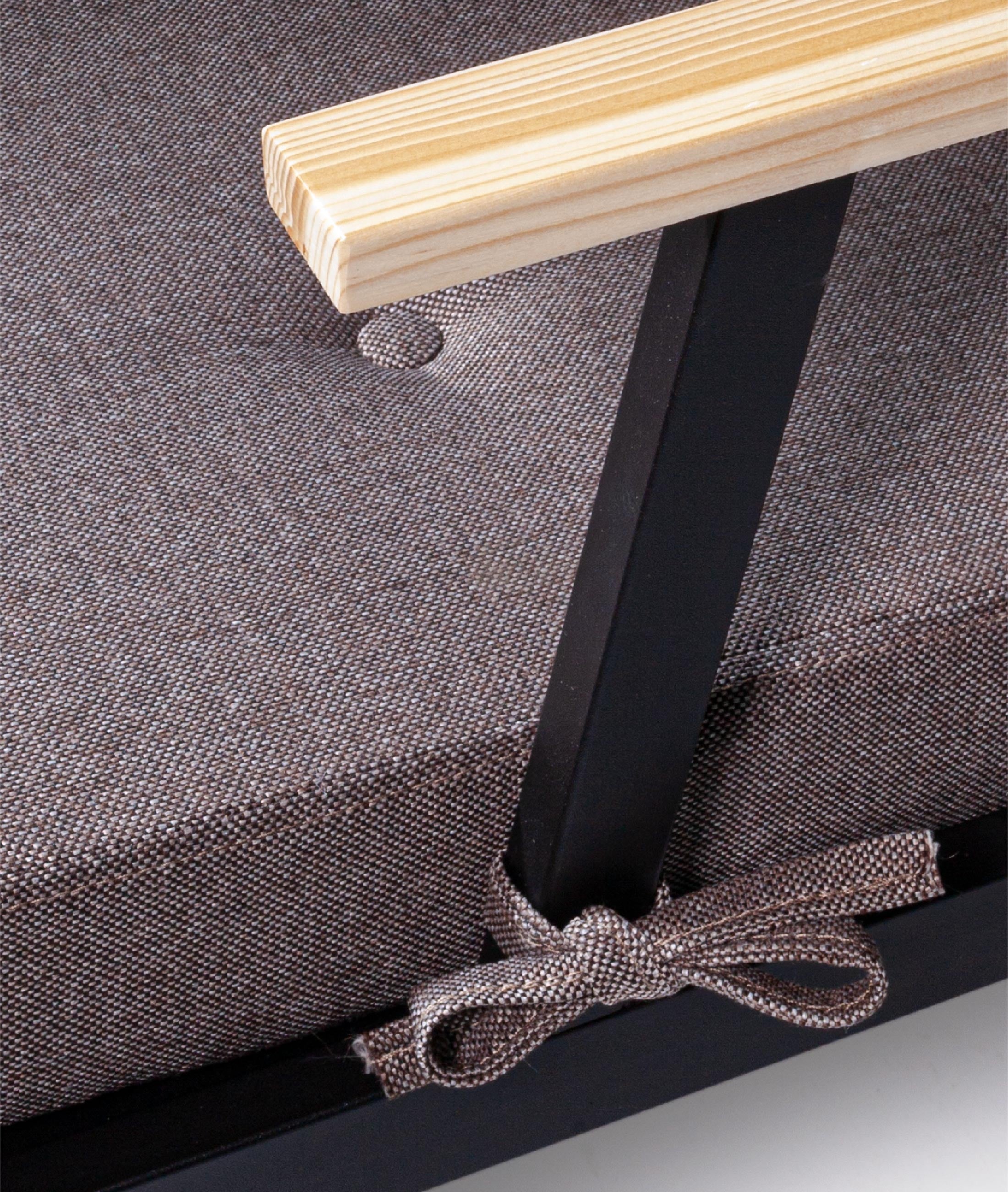 Mist Kahverengi Tek Kişilik Bahçe Koltuğu Siyah İskelet 6002