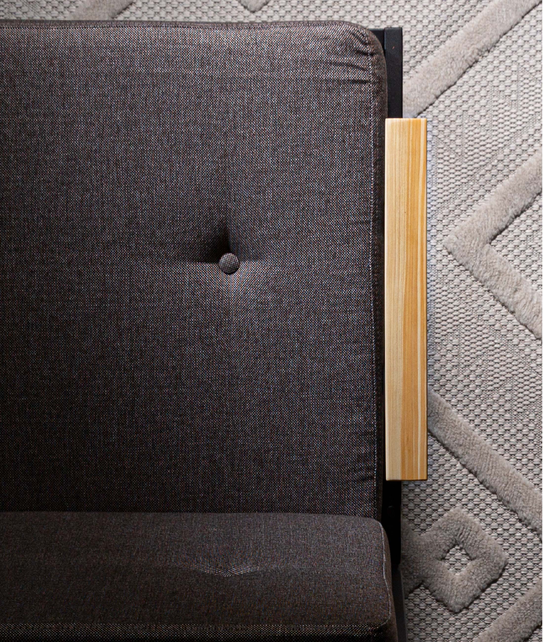 Mist Kahverengi Tek Kişilik Bahçe Koltuğu Siyah İskelet 6002