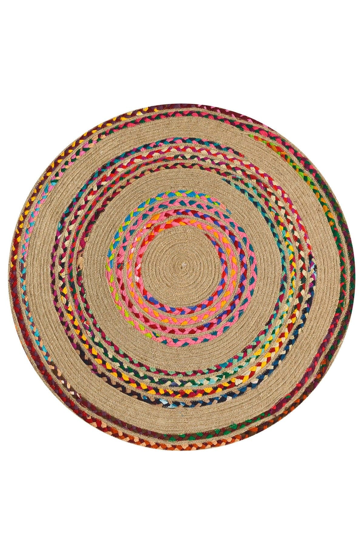 Natura El Dokuma Jüt Bohem Tarz Otantik Salon Oturma Odası Koridor Yatak Odası Natural Halı 00002A