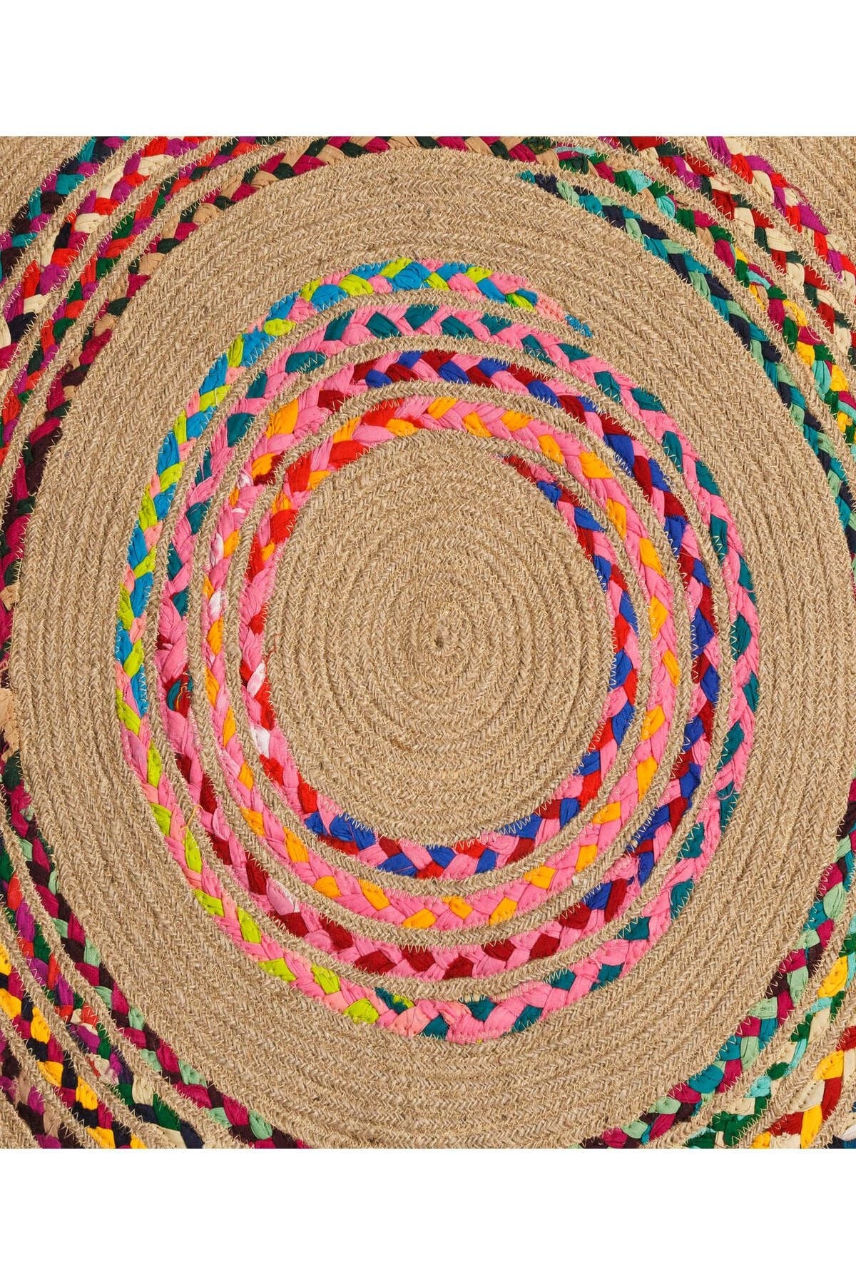 Natura El Dokuma Jüt Bohem Tarz Otantik Salon Oturma Odası Koridor Yatak Odası Natural Halı 00002A