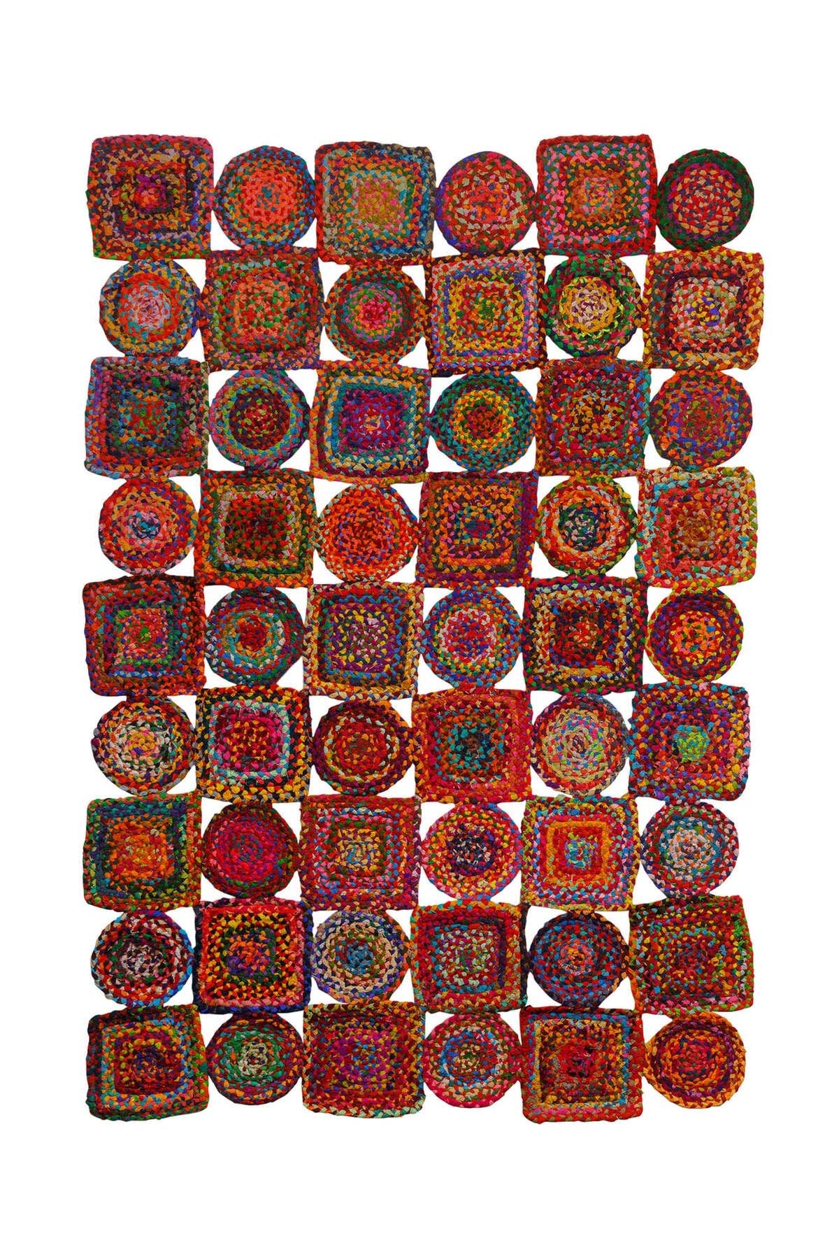 Natura El Dokuma Jüt Bohem Tarz Otantik Salon Oturma Odası Koridor Yatak Odası Natural Halı 00009A