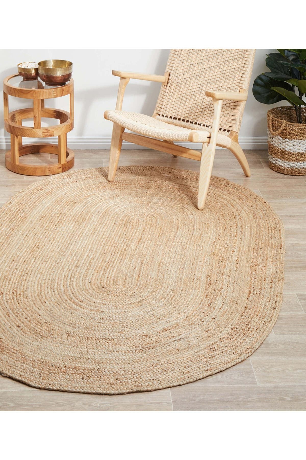 Natura El Dokuma Jüt Bohem Tarz Otantik Salon Oturma Odası Koridor Yatak Odası Natural Halı 00024A