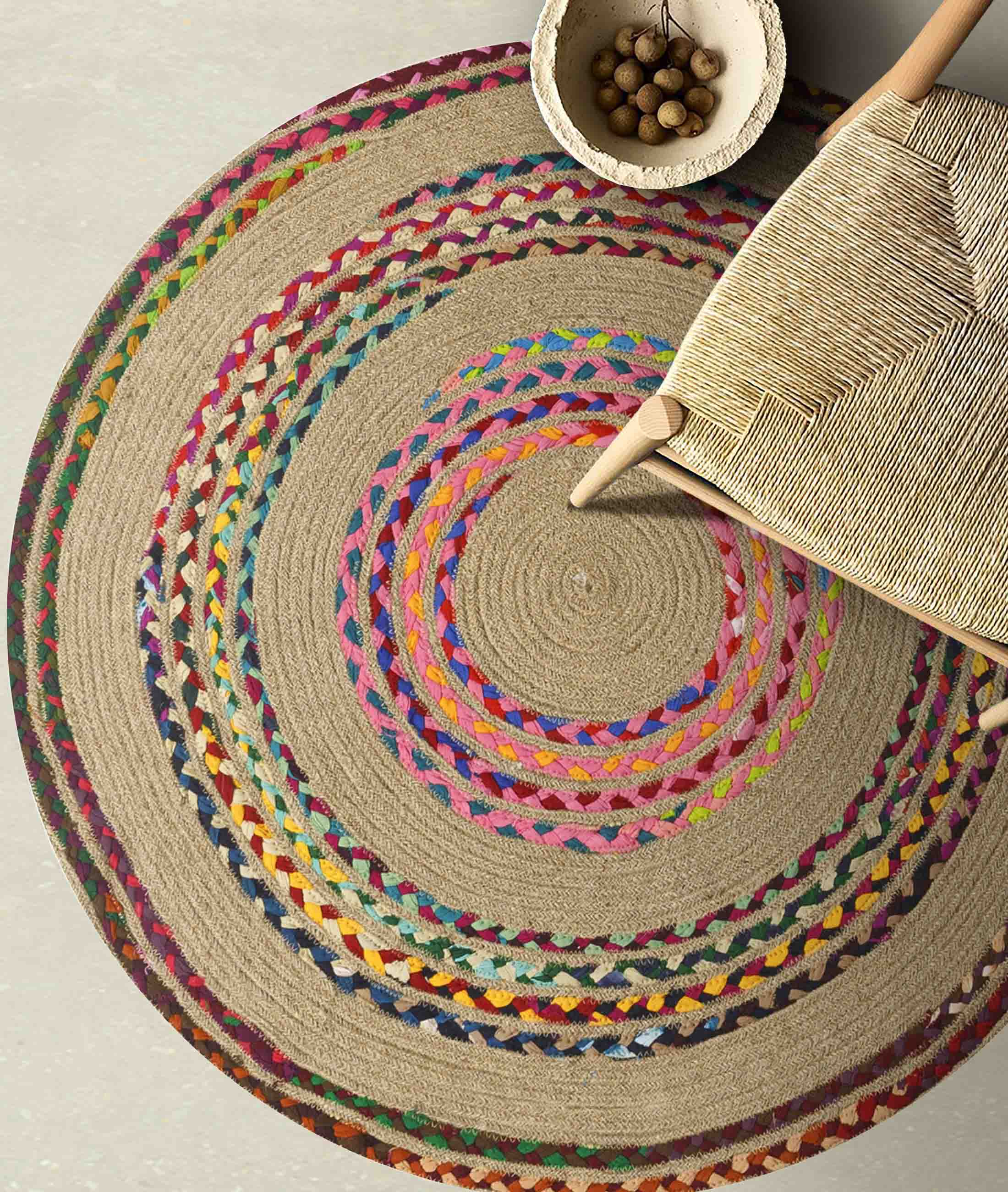 Natura El Dokuma Jüt Bohem Tarz Otantik Salon Oturma Odası Koridor Yatak Odası Natural Halı 00002A