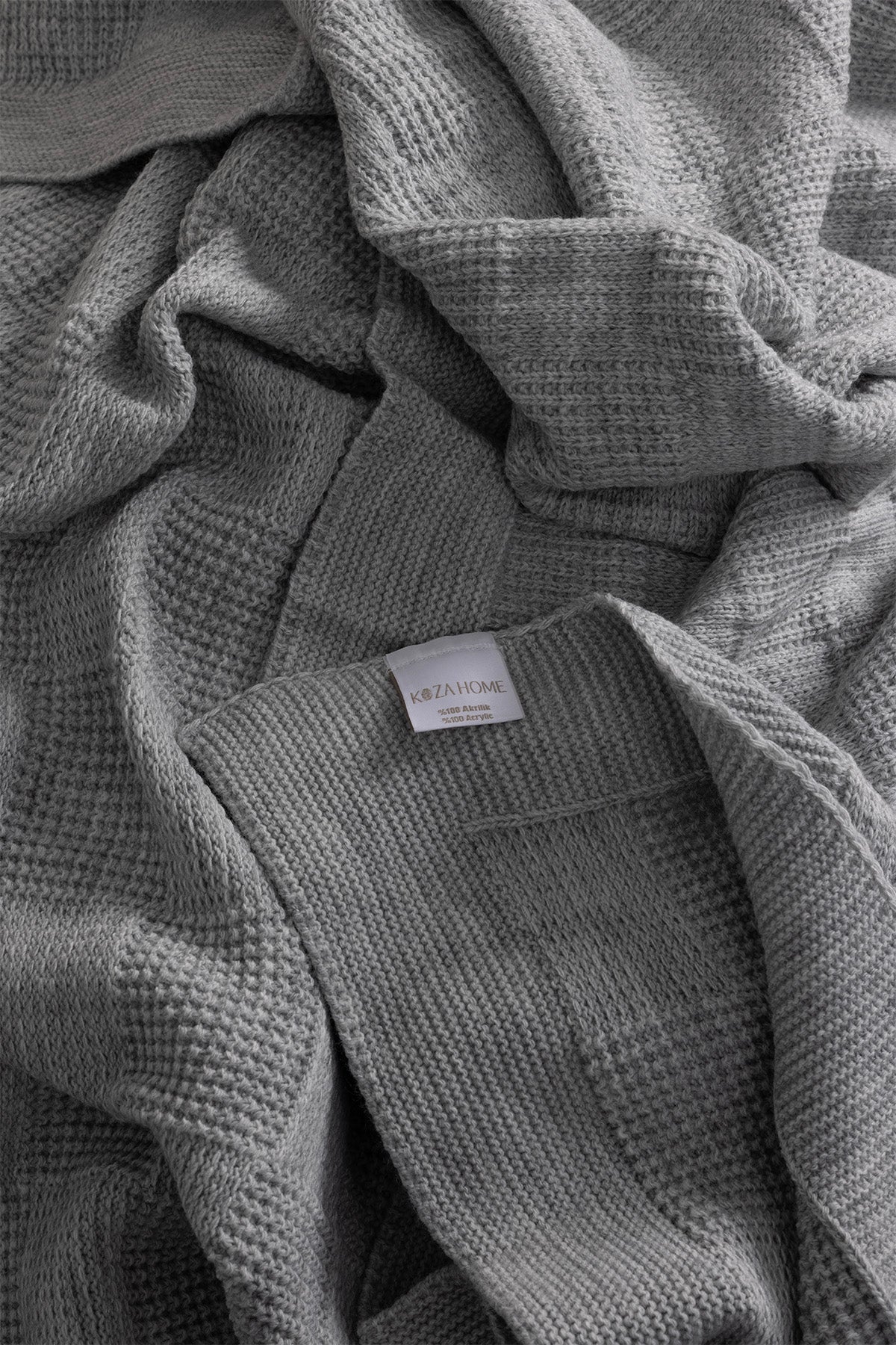 Plaid Gri Çift Kişilik Battaniye 200x220 15005