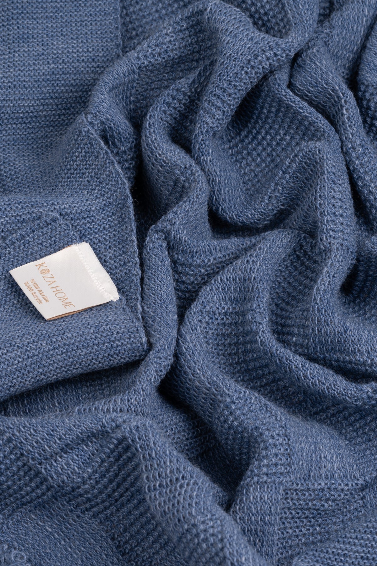Plaid Mavi Yün Akrilik Tek Kişilik Çocuk Battaniyesi 33666