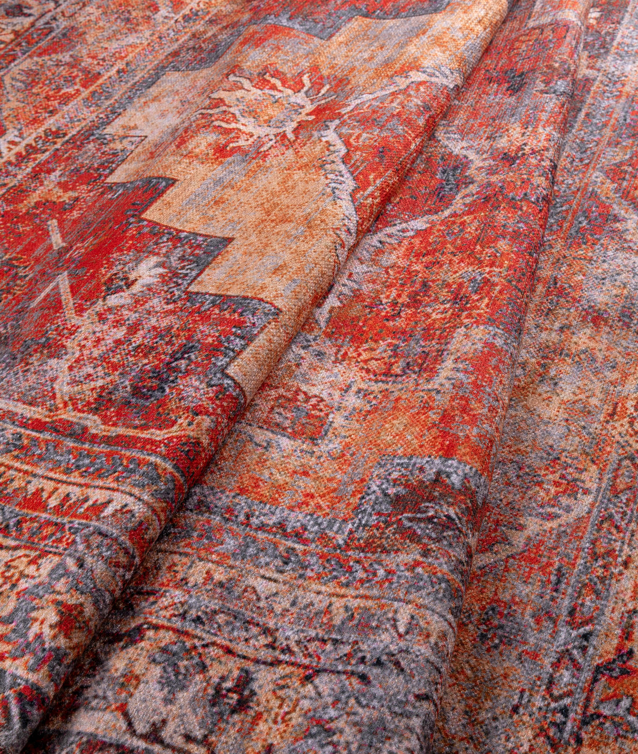 Rabat Yıkanabilir Pamuk Dokuma Kaymaz Taban Şönil Multi Halı 1684