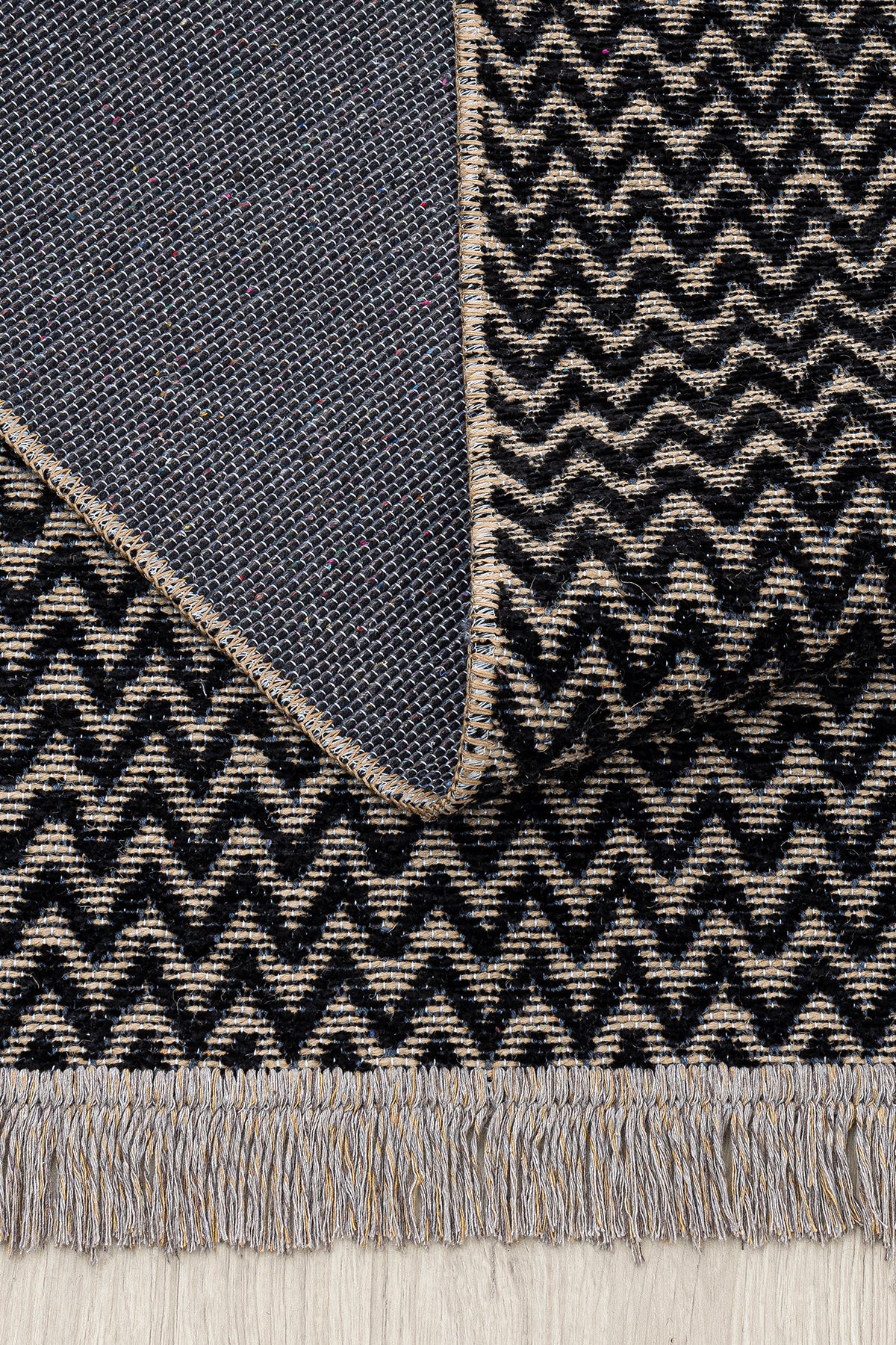 Rosso Siyah Dokuma Sisal Halı Jüt Halı Kilim Salon Oturma Odası Yatak Odası Koridor Halısı 23033A