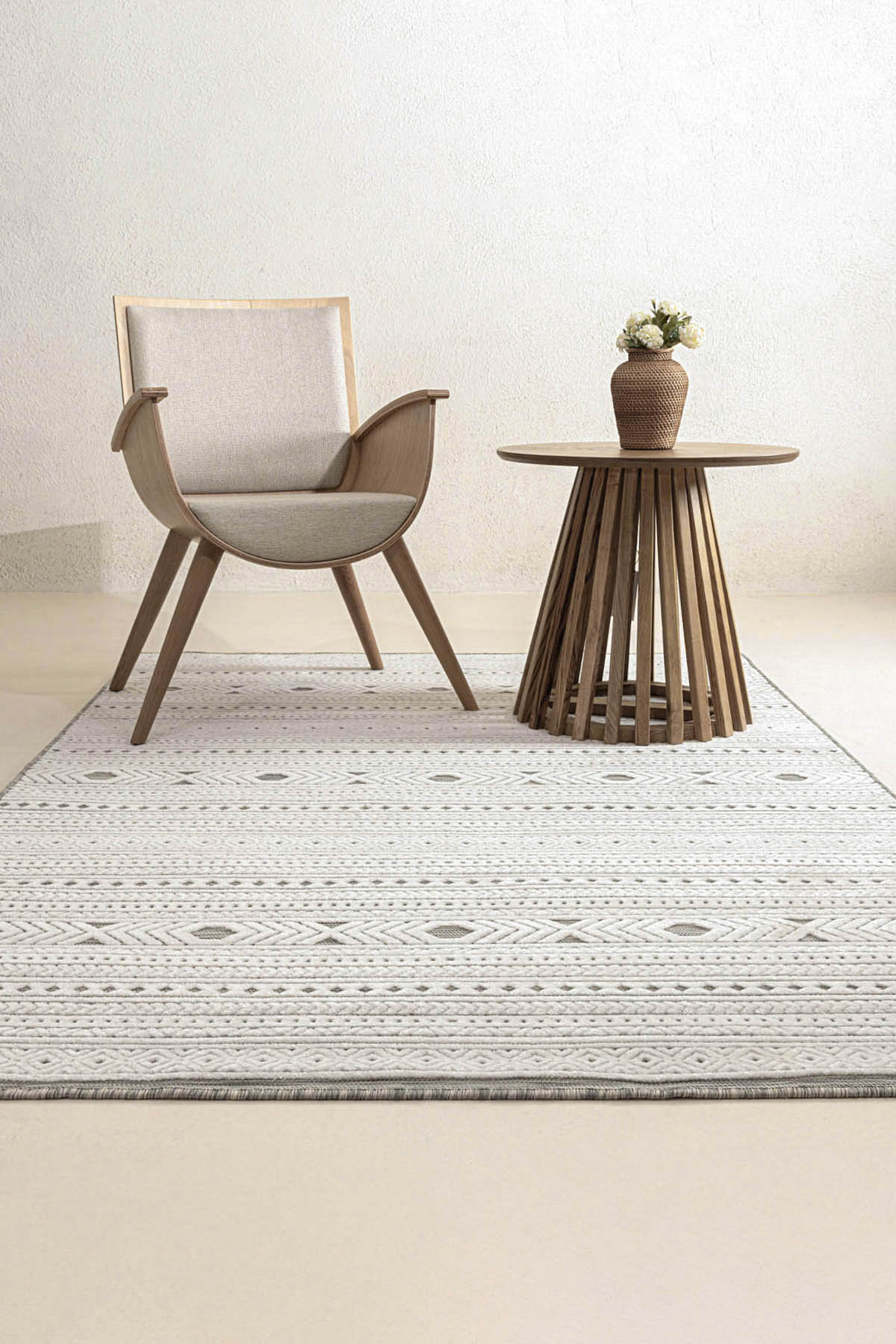 Sand Gri Krem Kolay Temizlenebilir Halı Kilim Oturma Odası Yatak Odası Koridor Makine Halısı 65543A