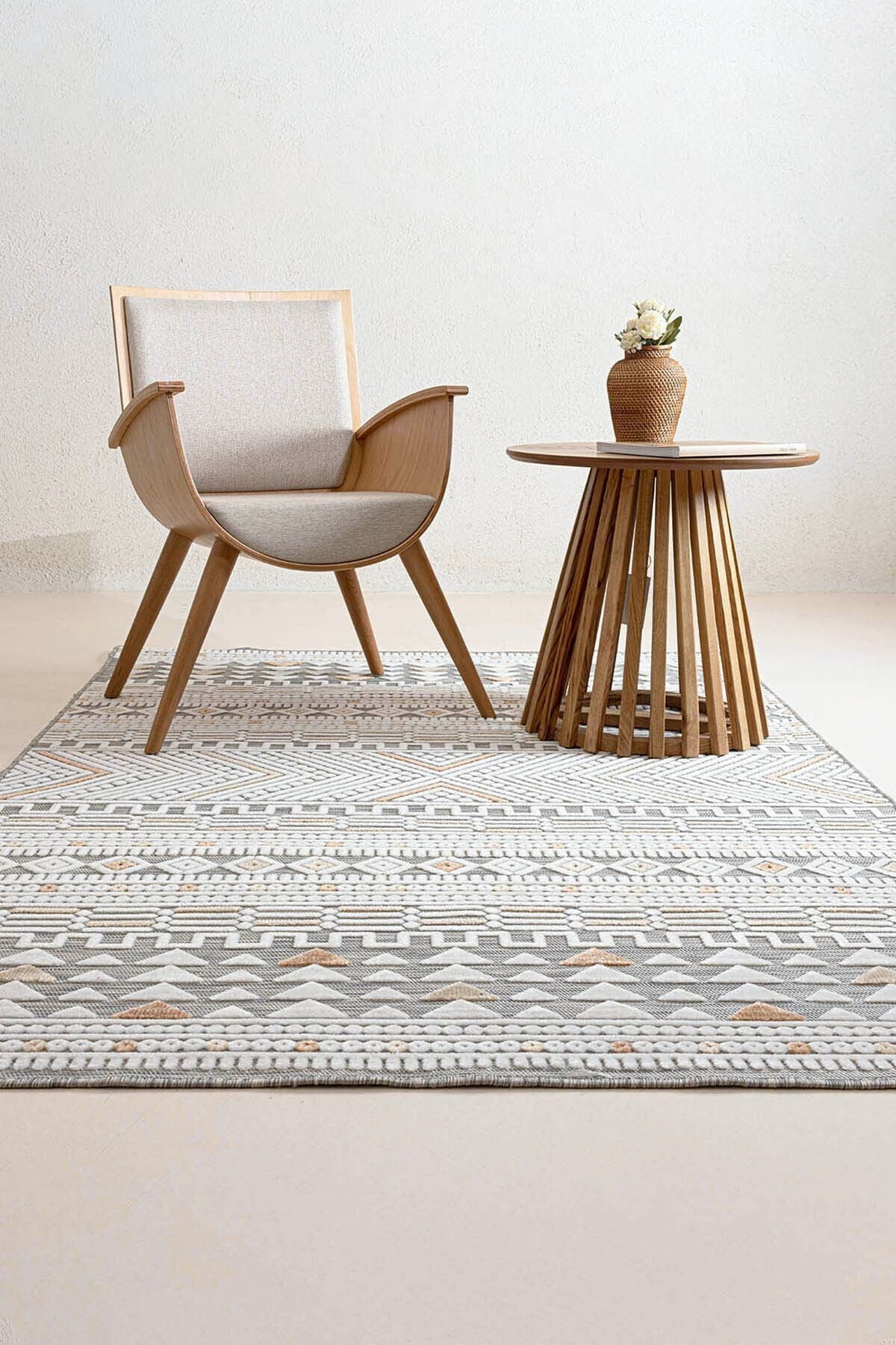Sand Gri Sarı Kolay Temizlenebilir Halı Kilim Salon Oturma Odası Yatak Odası Koridor Makine Halısı 65550A
