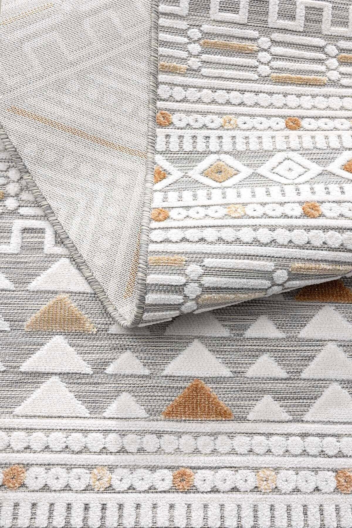 Sand Gri Sarı Kolay Temizlenebilir Halı Kilim Salon Oturma Odası Yatak Odası Koridor Makine Halısı 65550A