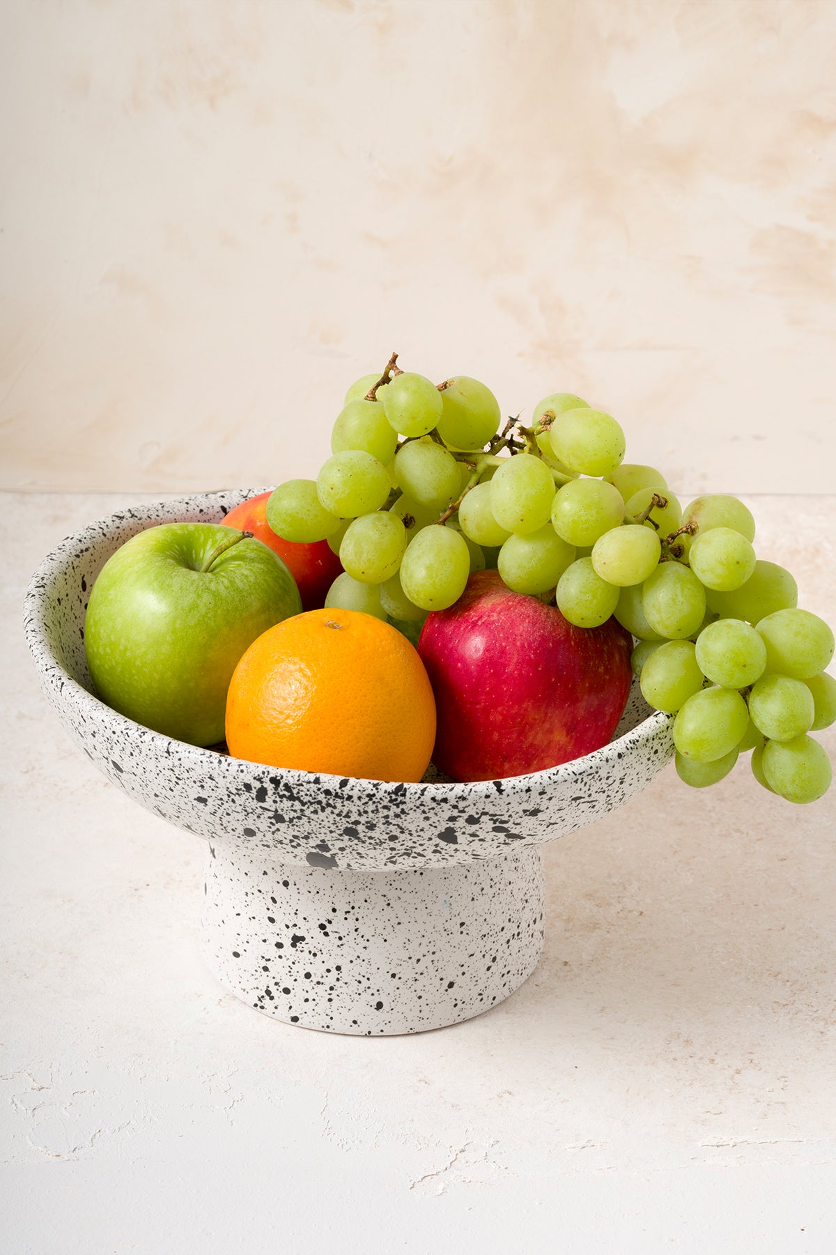 Sateen Mat Beyaz Kırçıllı Ayaklı El Yapımı Küçük Sunum Kasesi 8614