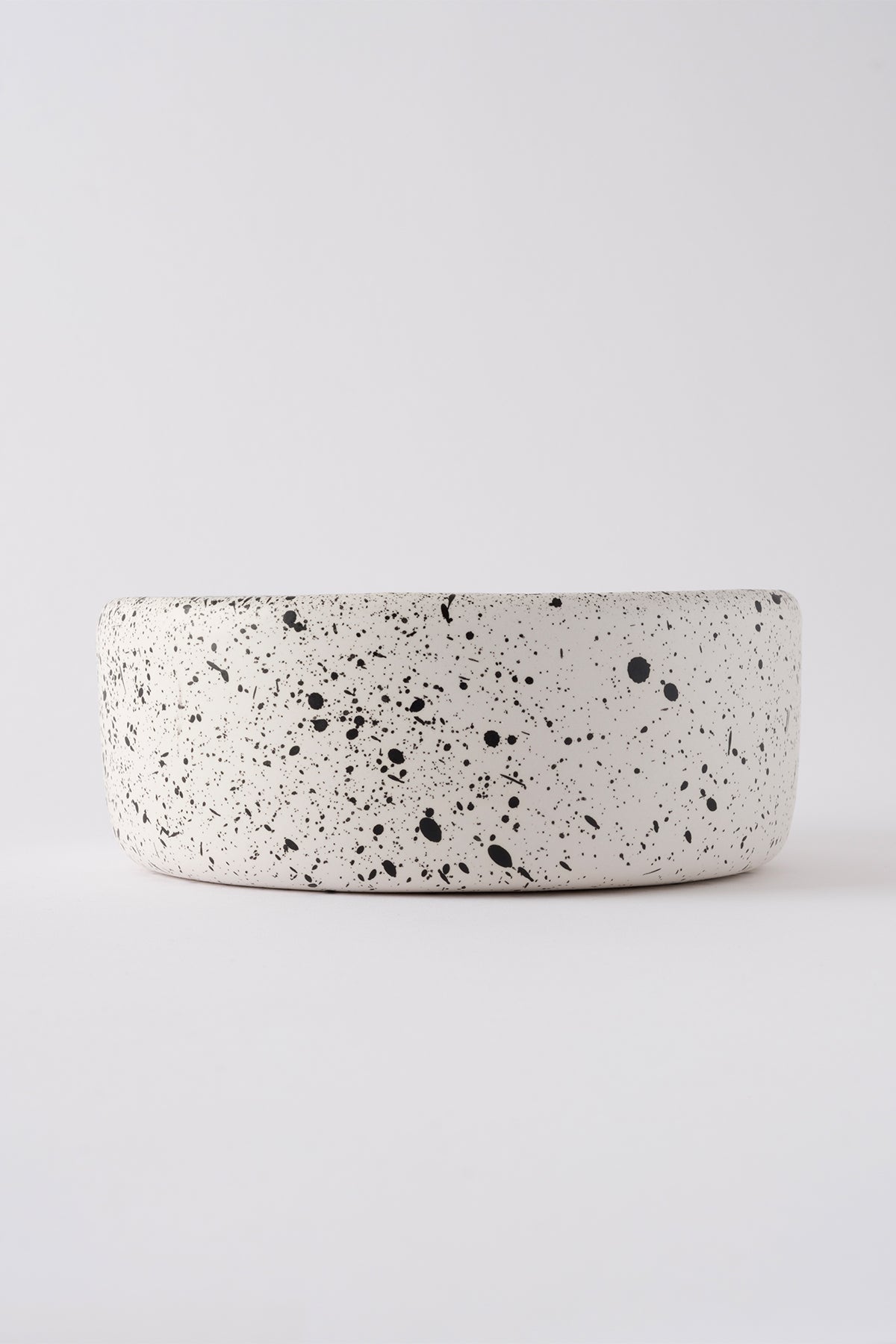 Sateen Mat Beyaz Kırçıllı El Yapımı Küçük Sunum Kasesi 8628