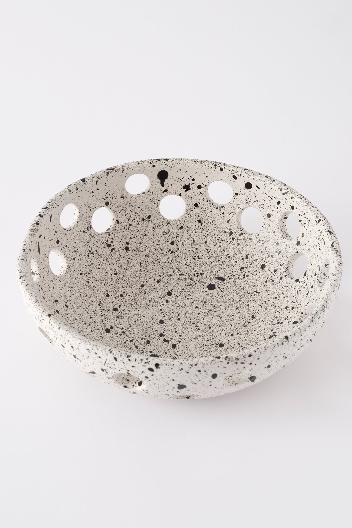 Sateen Mat Beyaz Kırçıllı El Yapımı Oval Küçük Kase 8606