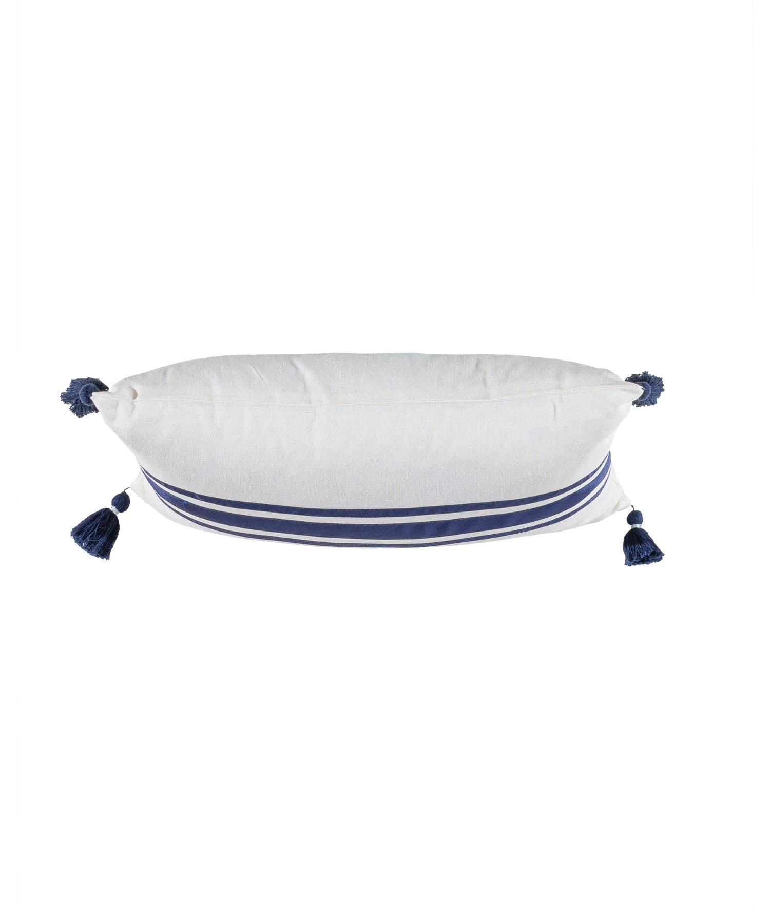 Scrub Lacivert Şeritli 30x50 Boncuk Elyaf İç Dolgulu Kırlent 4452A